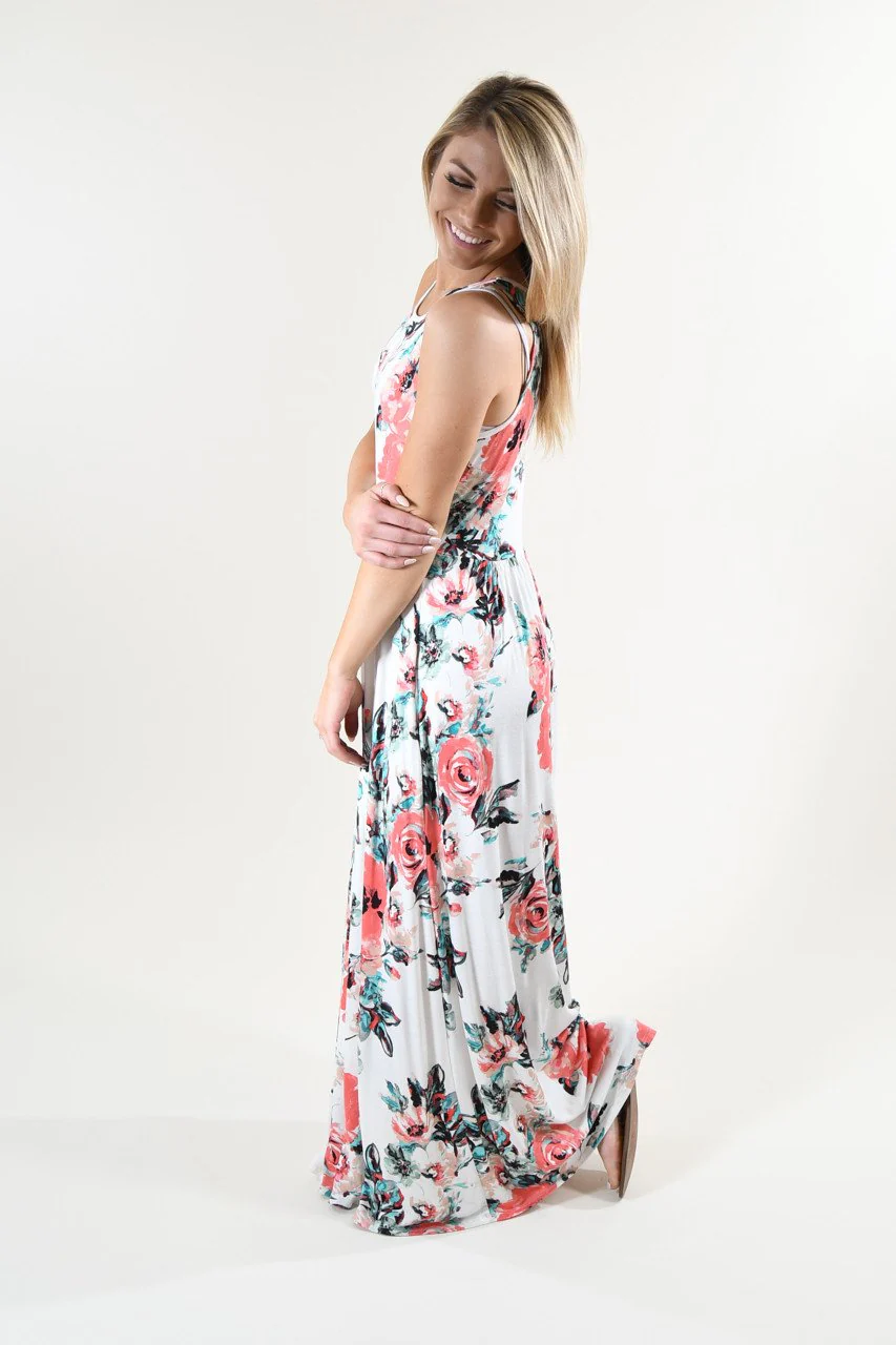 Sweet Pea Maxi Dress ~ Ivory Floral - Image 5