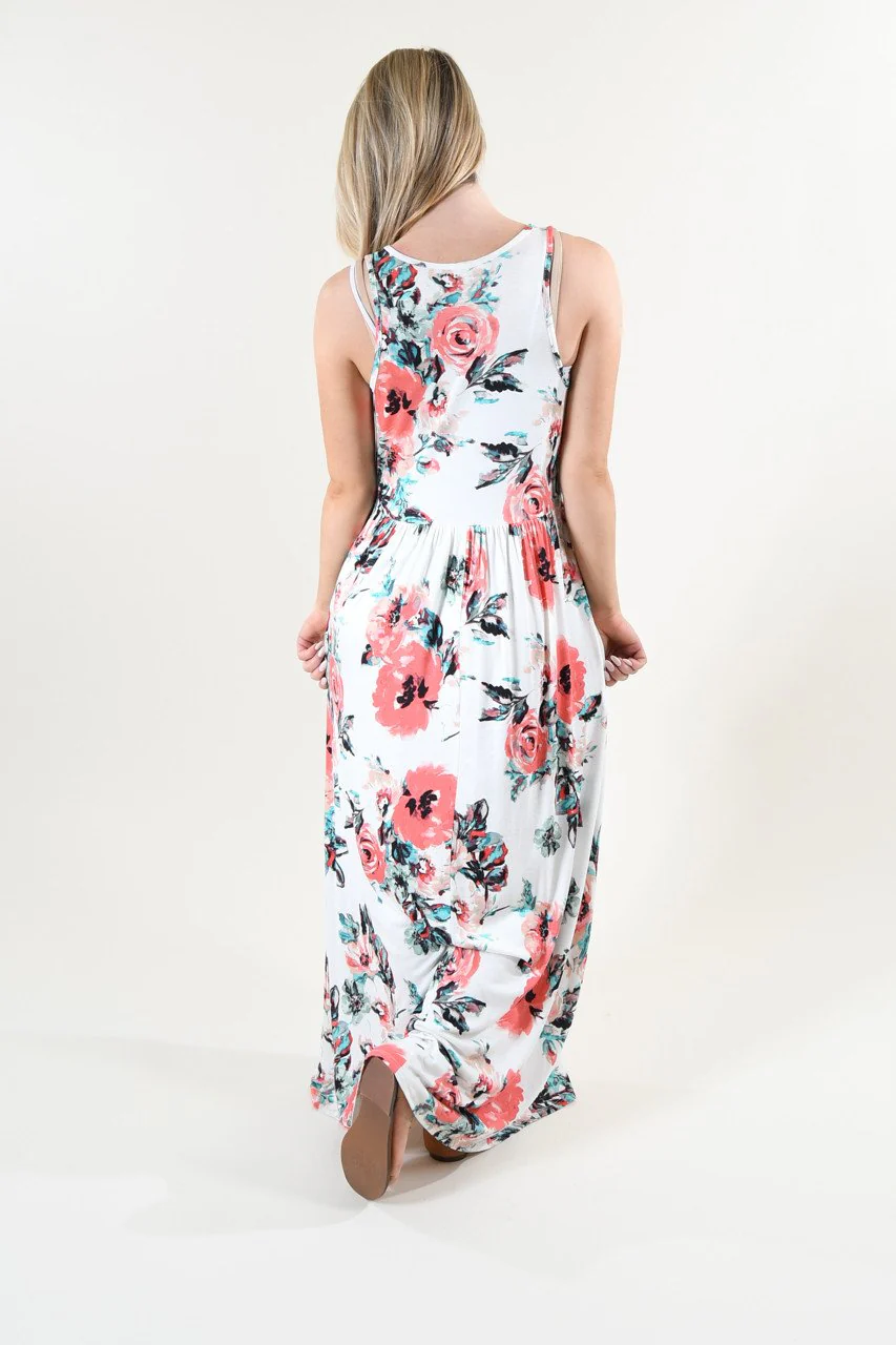 Sweet Pea Maxi Dress ~ Ivory Floral - Image 6