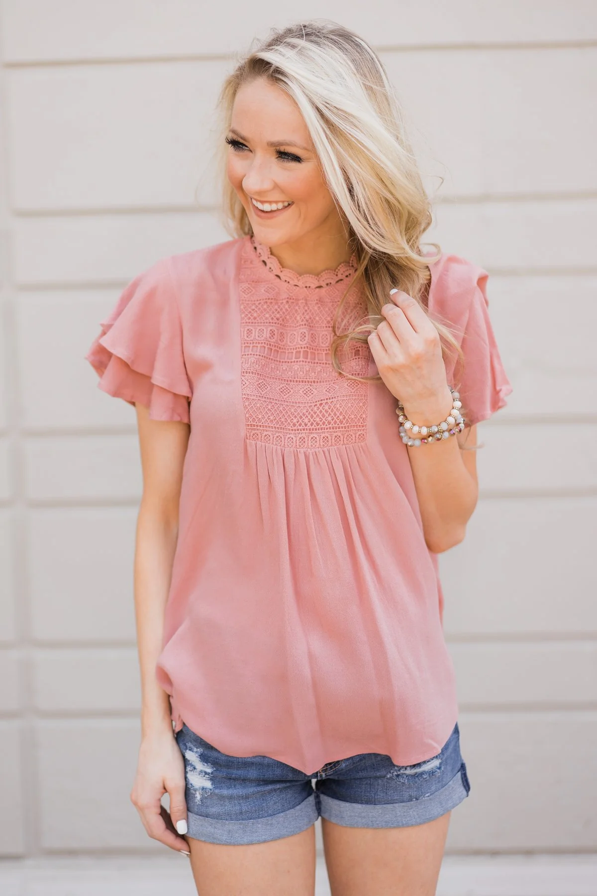 Sweet Summer Time Top- Dusty Rose - Image 3