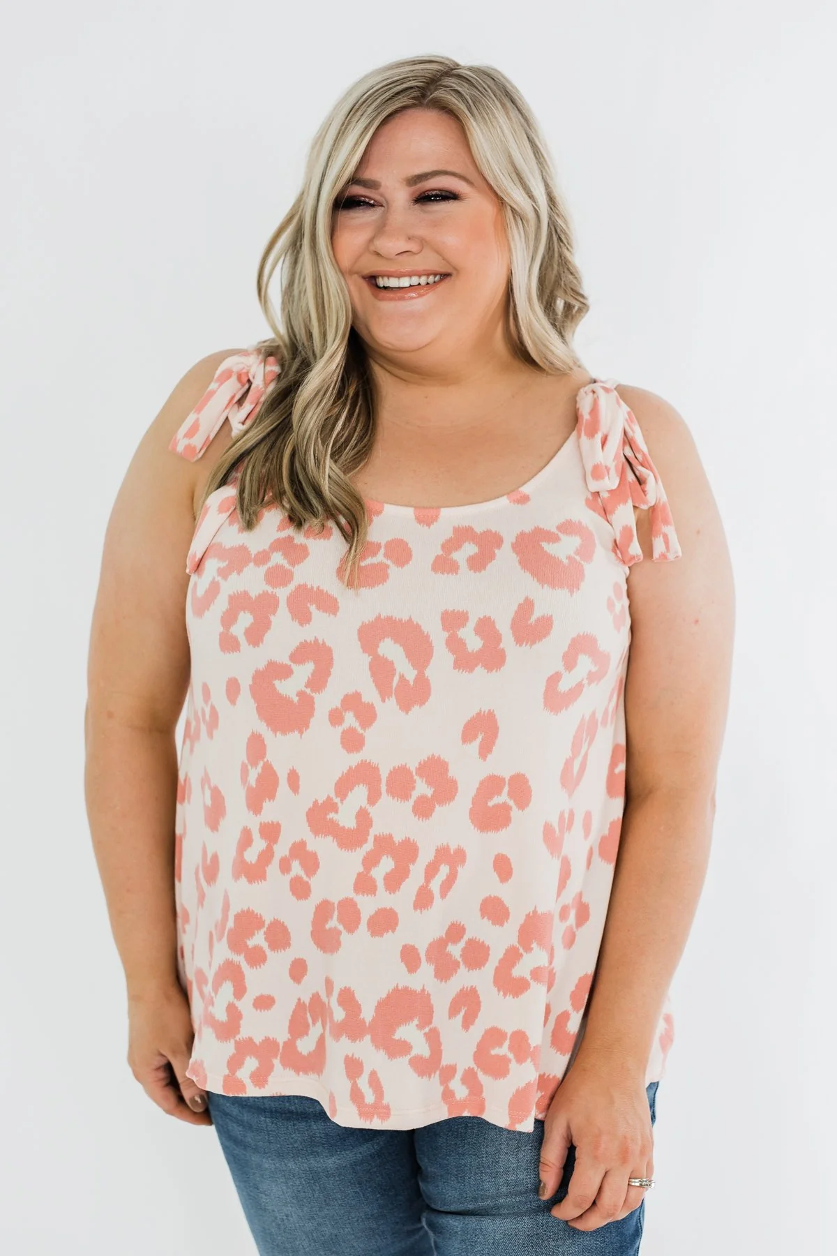 Sweeter Love Leopard Tie Sleeve Top- Blush - Image 8