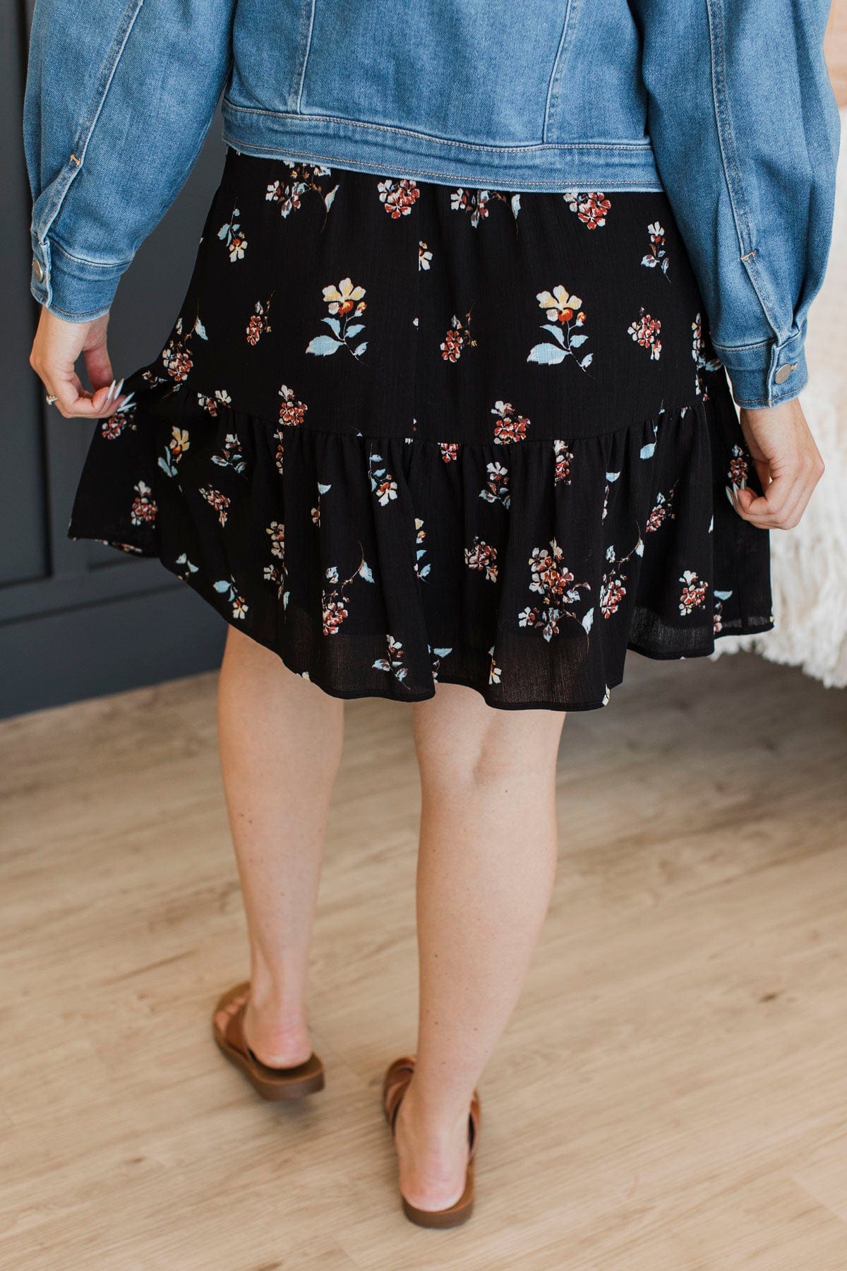 Sweetest Gesture Floral Skirt- Black - Image 8