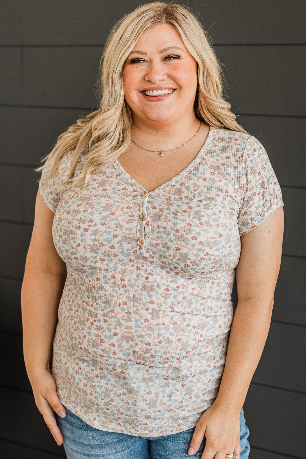 Sweetest Song Floral Top- Ivory - Image 4
