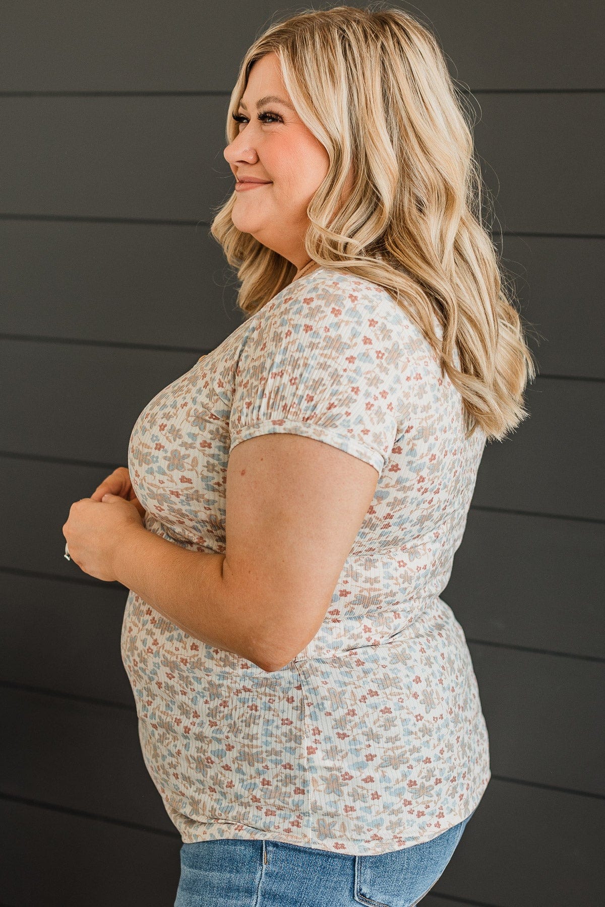Sweetest Song Floral Top- Ivory - Image 6