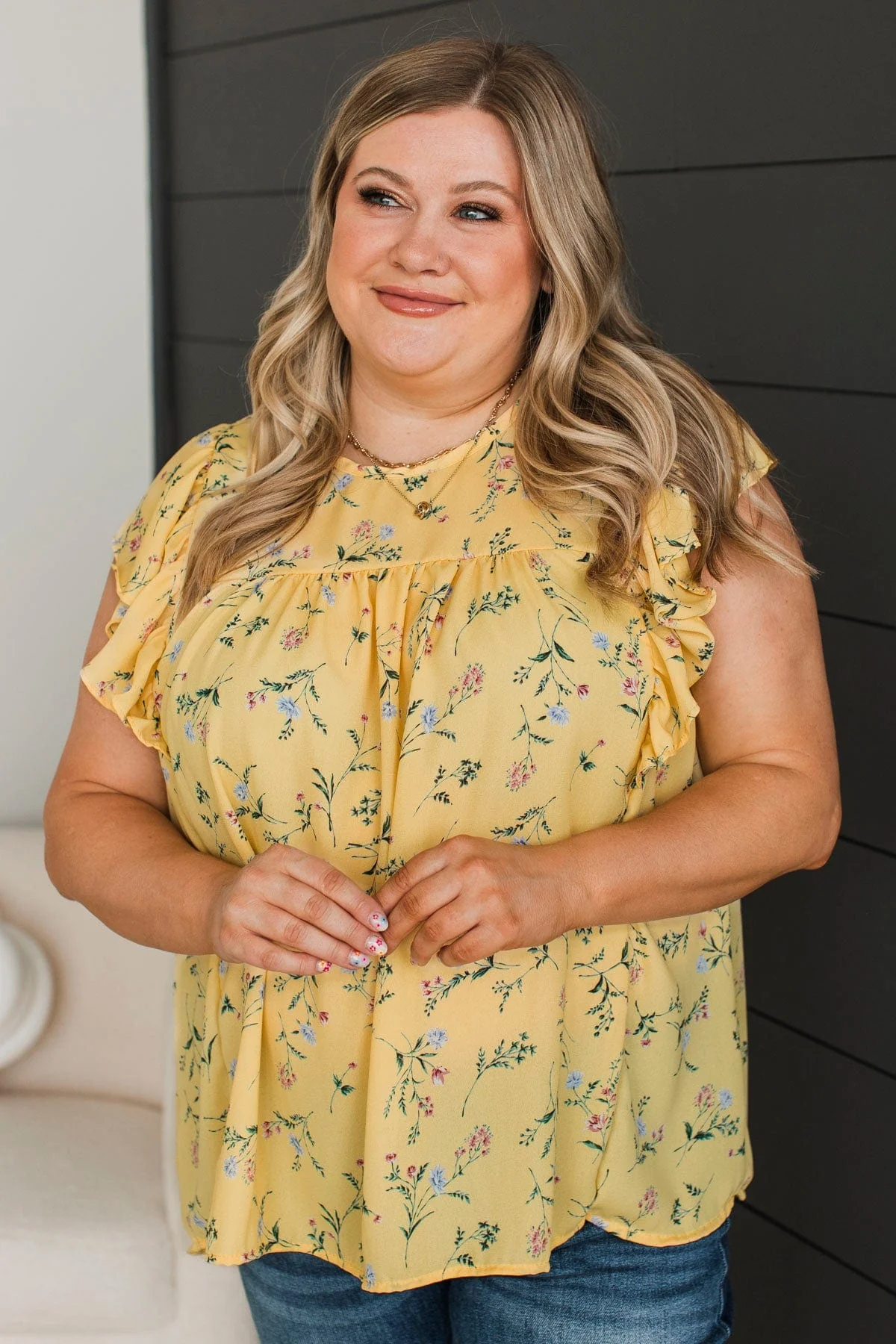 Sweetest Success Floral Top- Yellow - Image 2