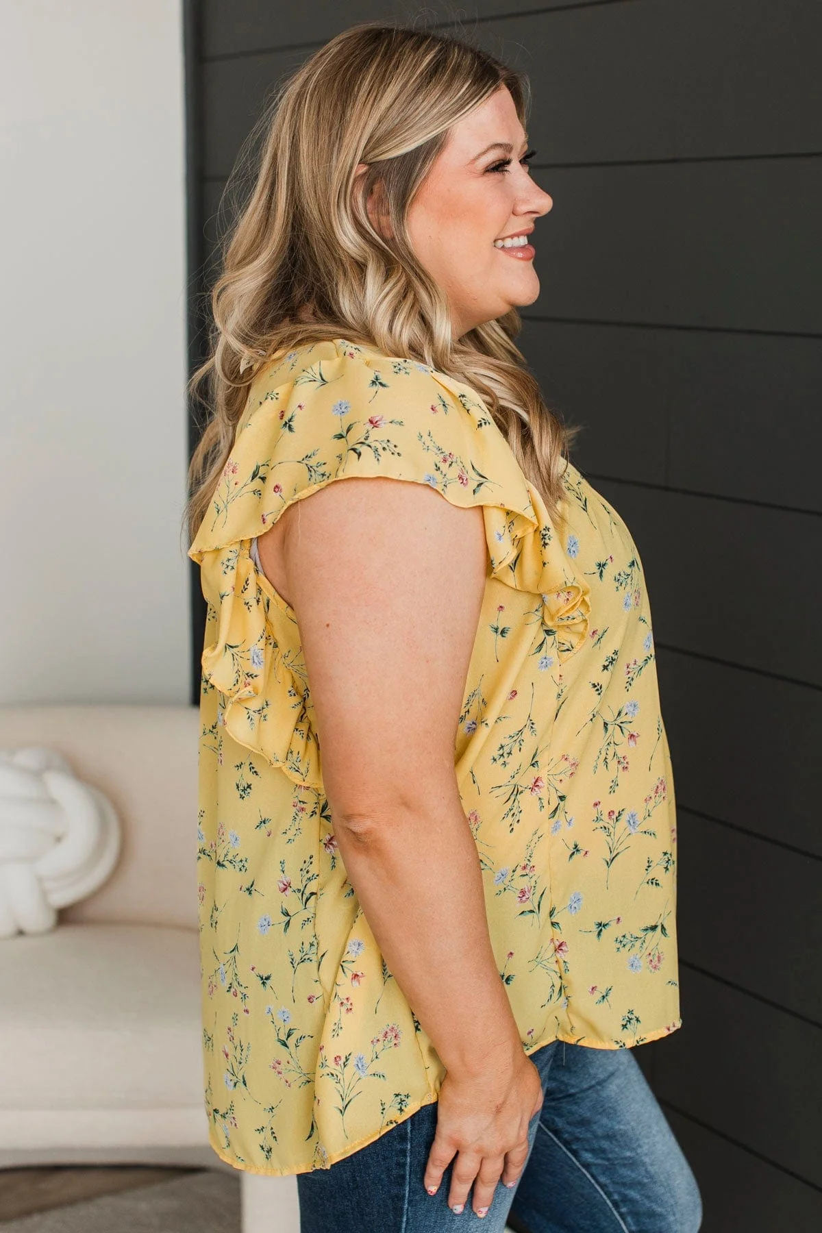 Sweetest Success Floral Top- Yellow - Image 6
