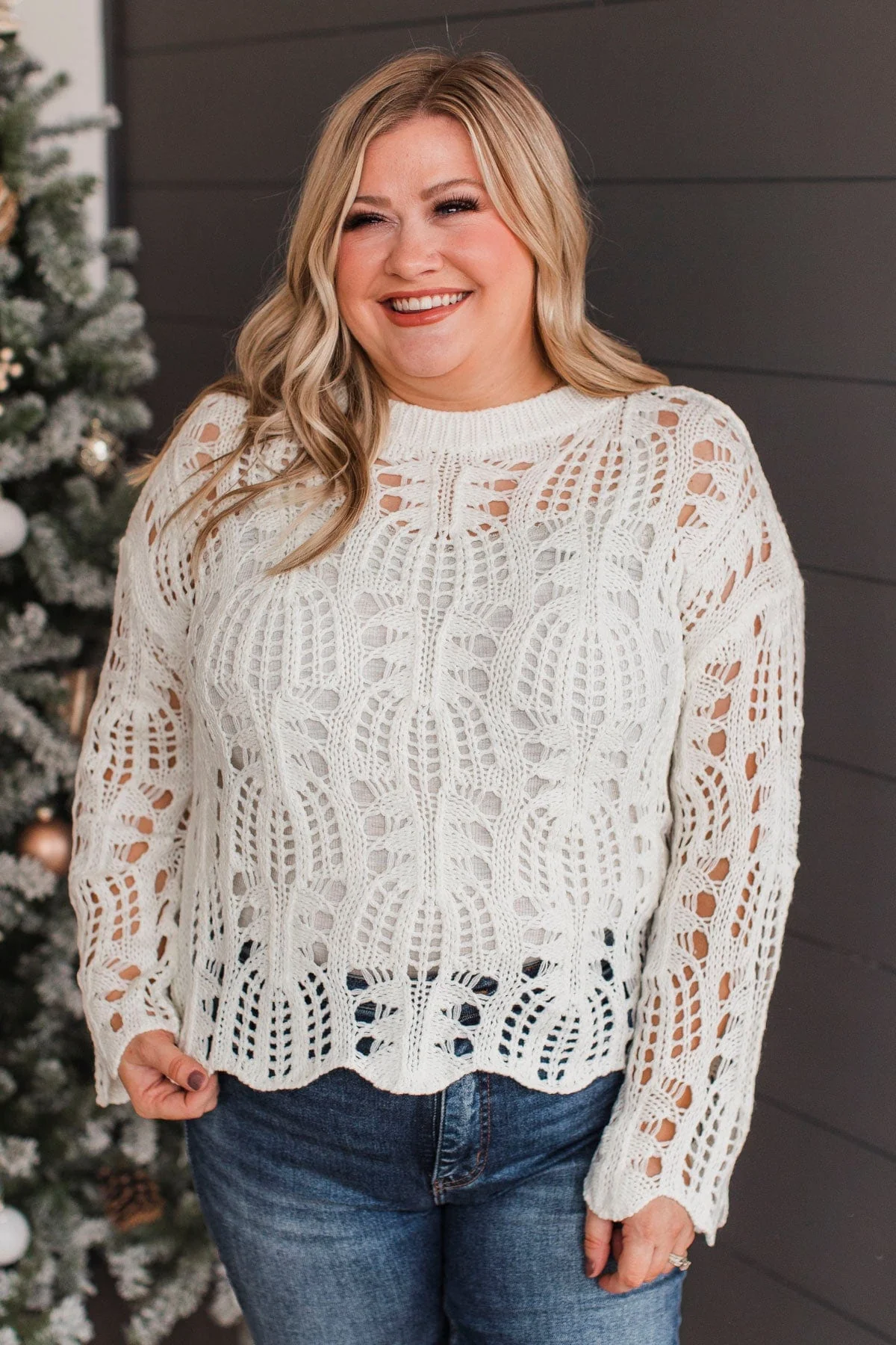 Sweetest Thing Knit Sweater- Ivory - Image 5