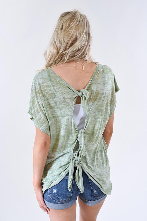 Take a Bow Sage Green Top - Image 3