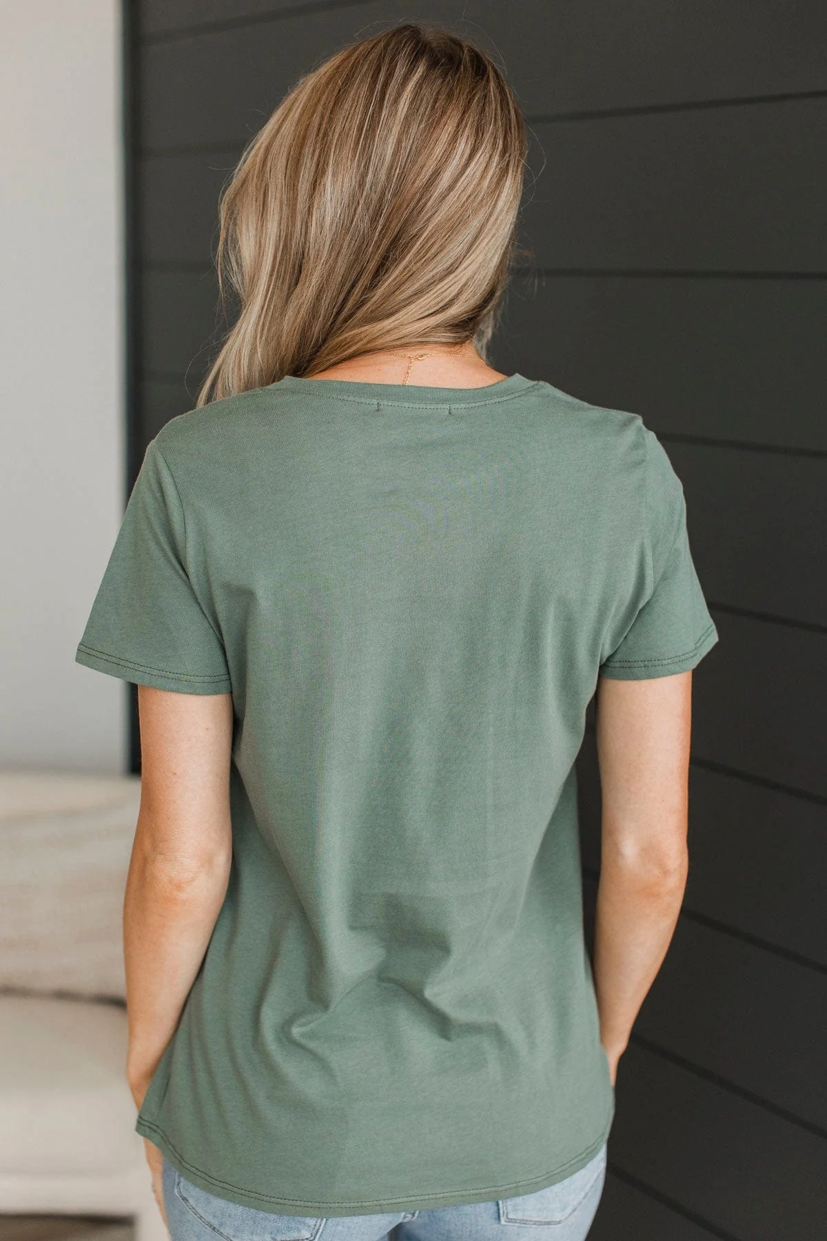 "Take A Hike" Graphic Tee- Olive - Image 7
