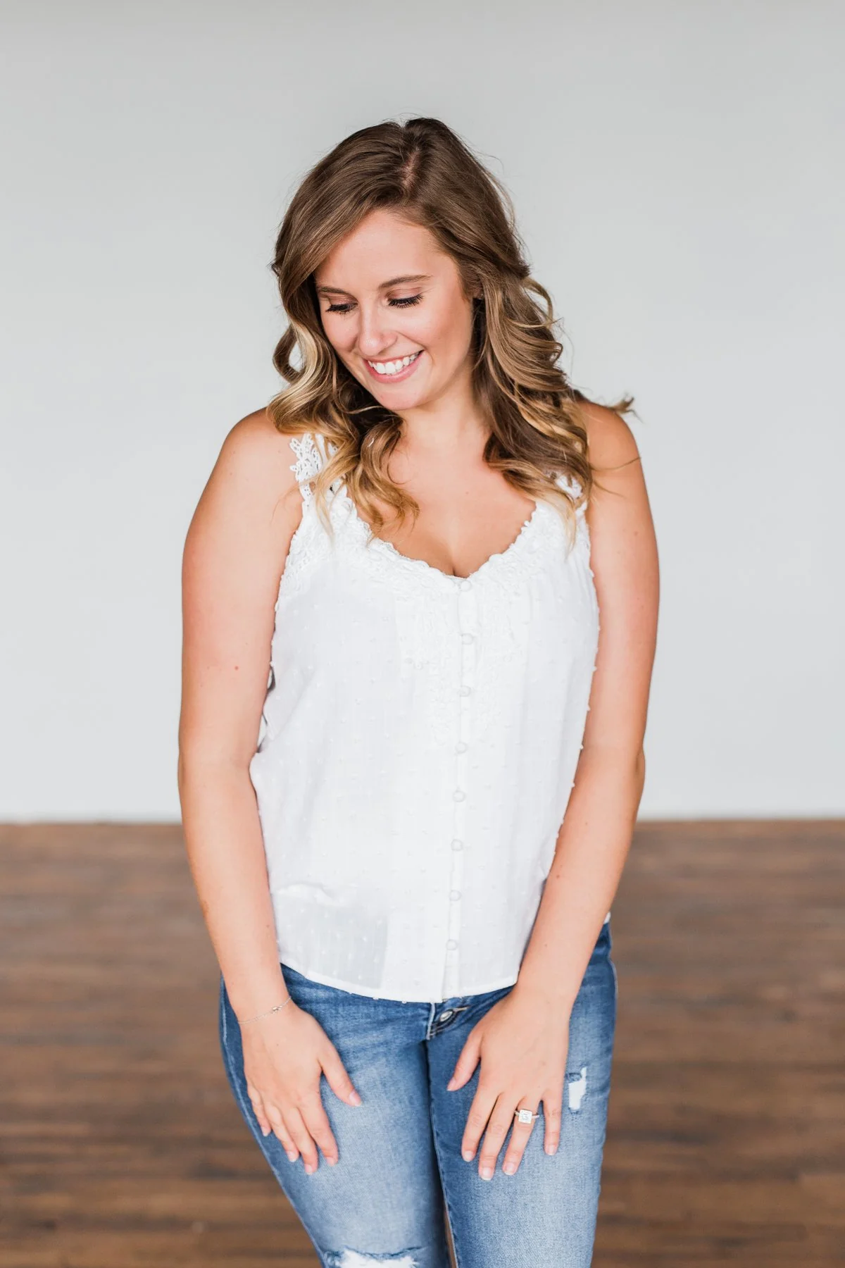 Take A Stand Crochet Tank Top- Off White - Image 5