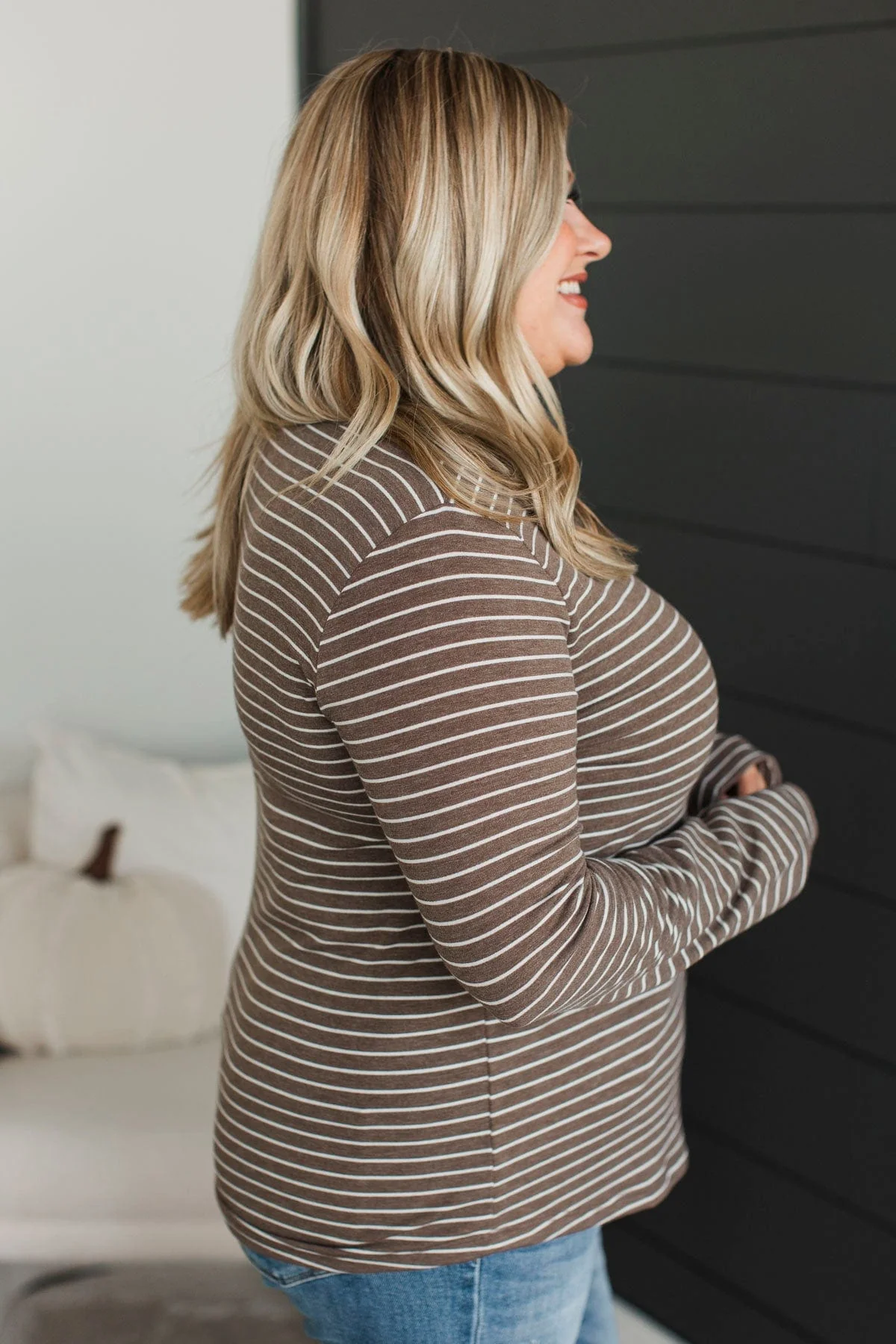 Take Action Long Sleeve Top- Dark Mocha - Image 5