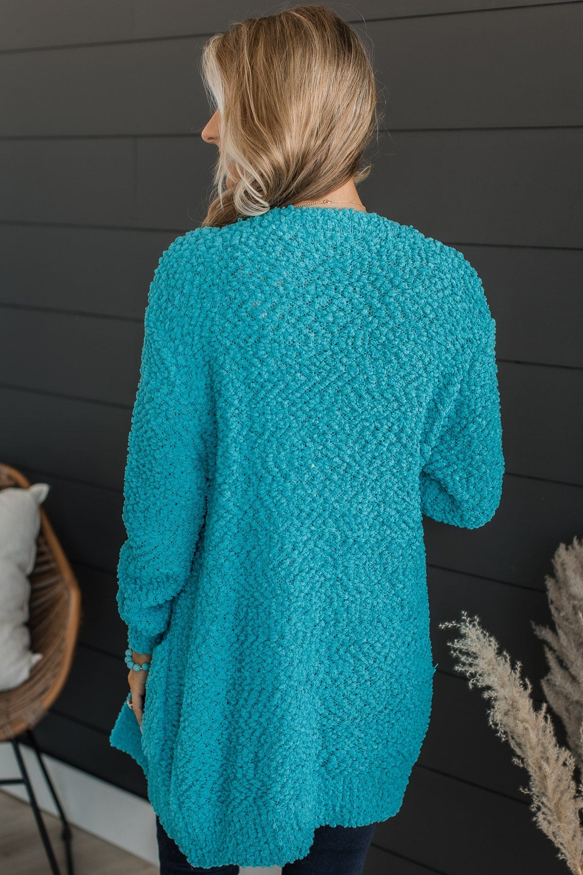 Take Another Look Popcorn Cardigan- Bright Blue - Image 7