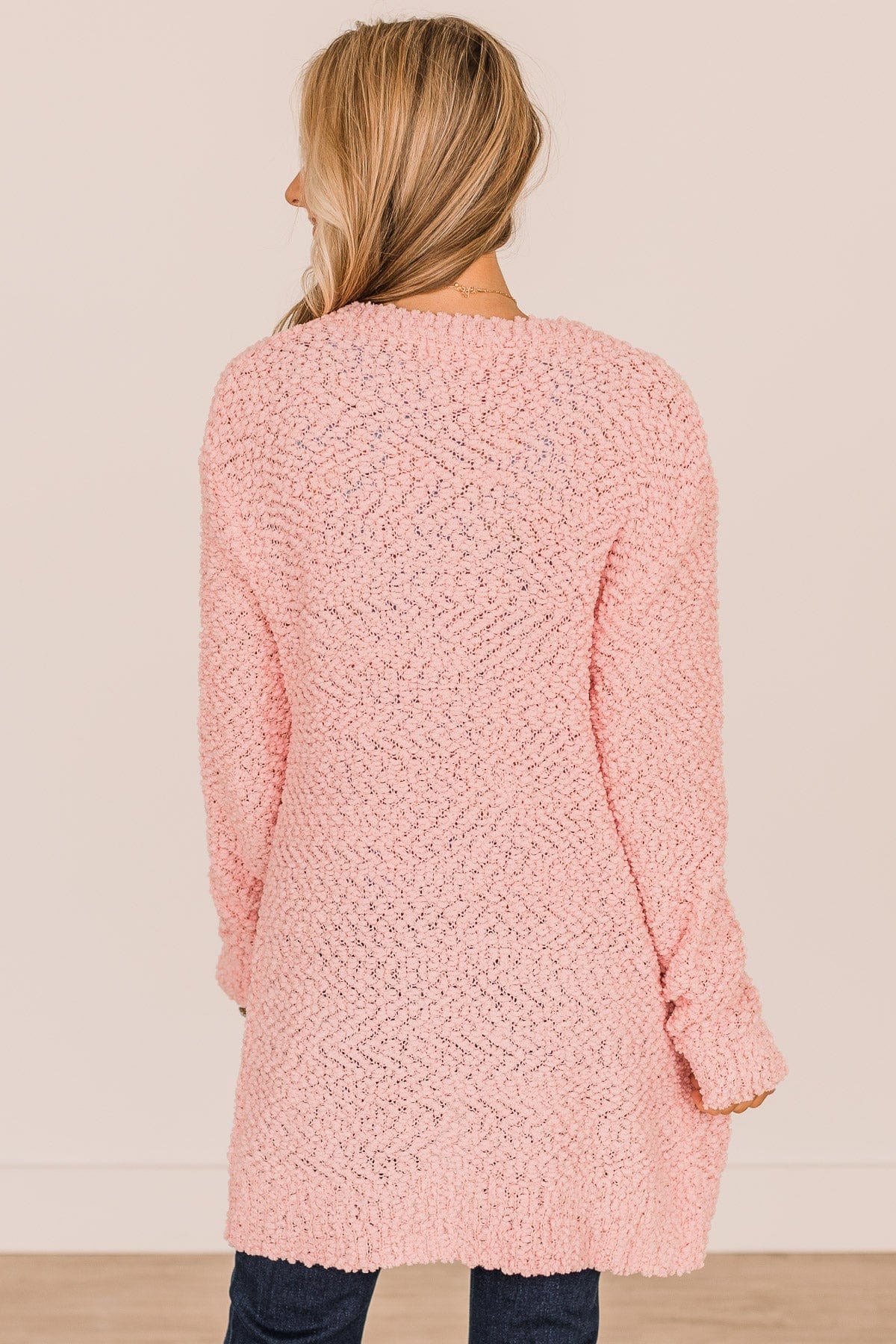 Take Another Look Popcorn Cardigan- Light Pink - Image 7