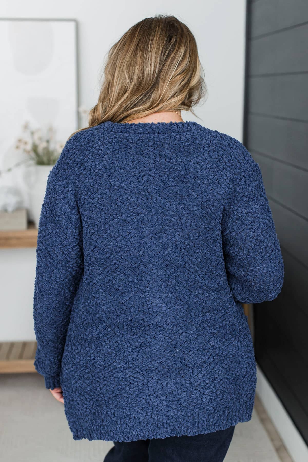 Take Another Look Popcorn Cardigan- Navy - Image 7