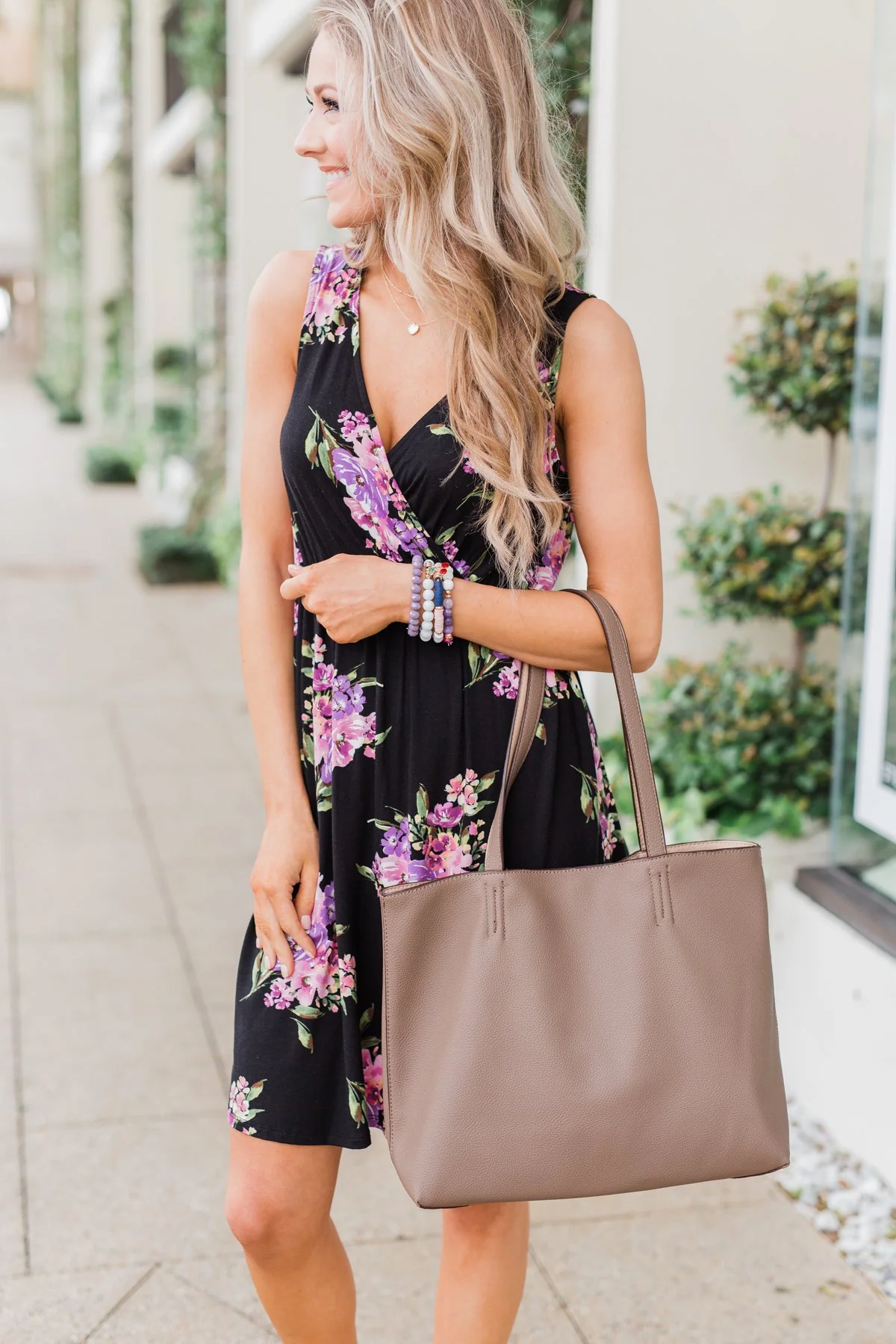 Take Me Anywhere Reversible Tote - Dark Taupe/Beige - Image 6