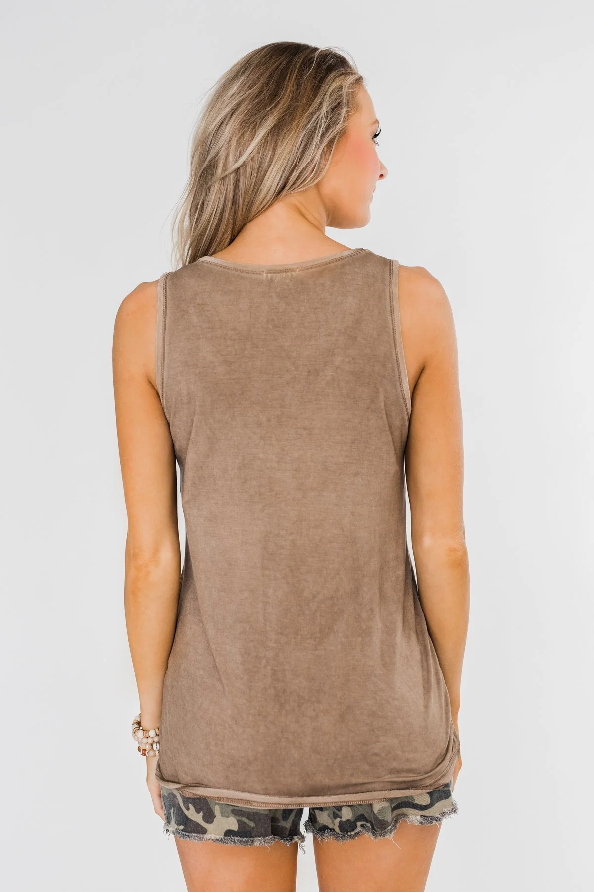 Take Me Back Sequin Pocket Top- Mocha - Image 11