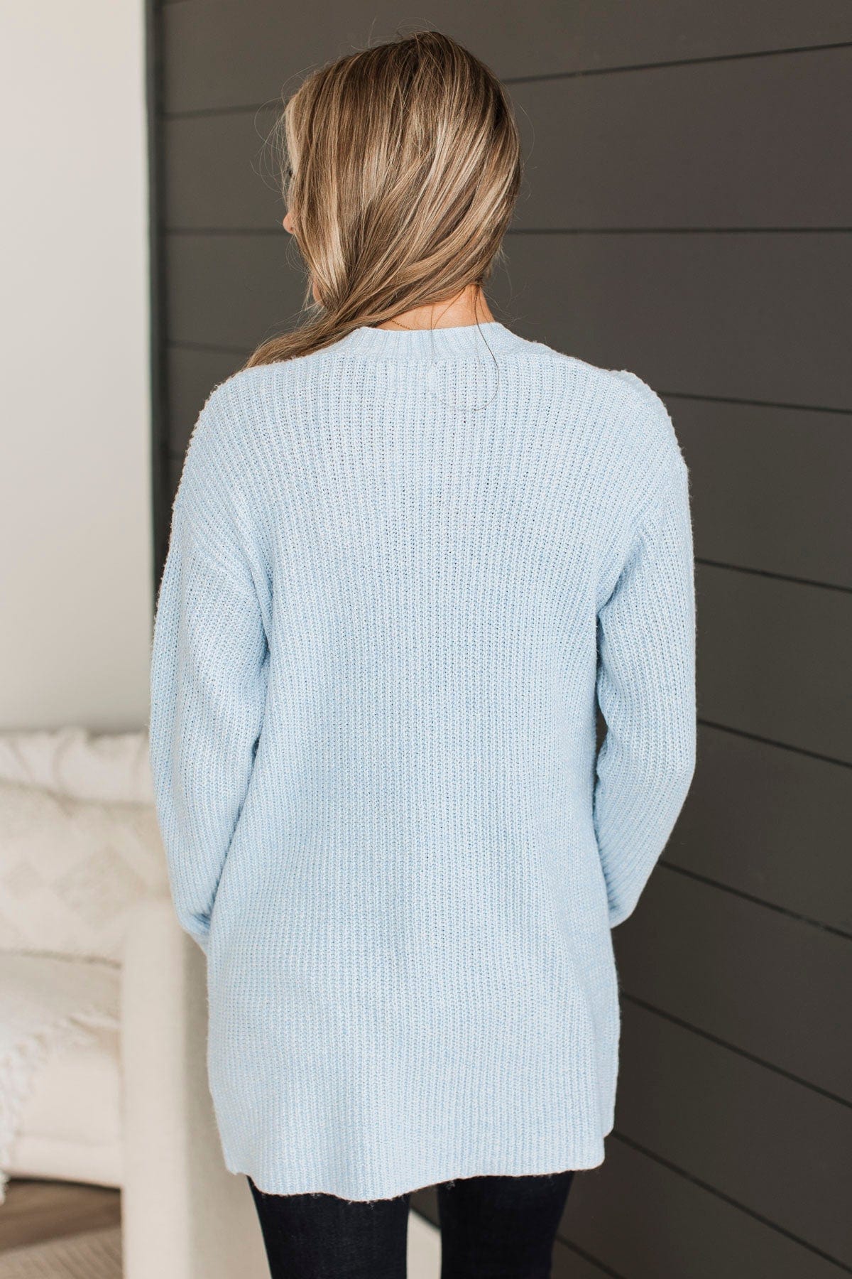 Take Me Places Knit Cardigan- Baby Blue - Image 8