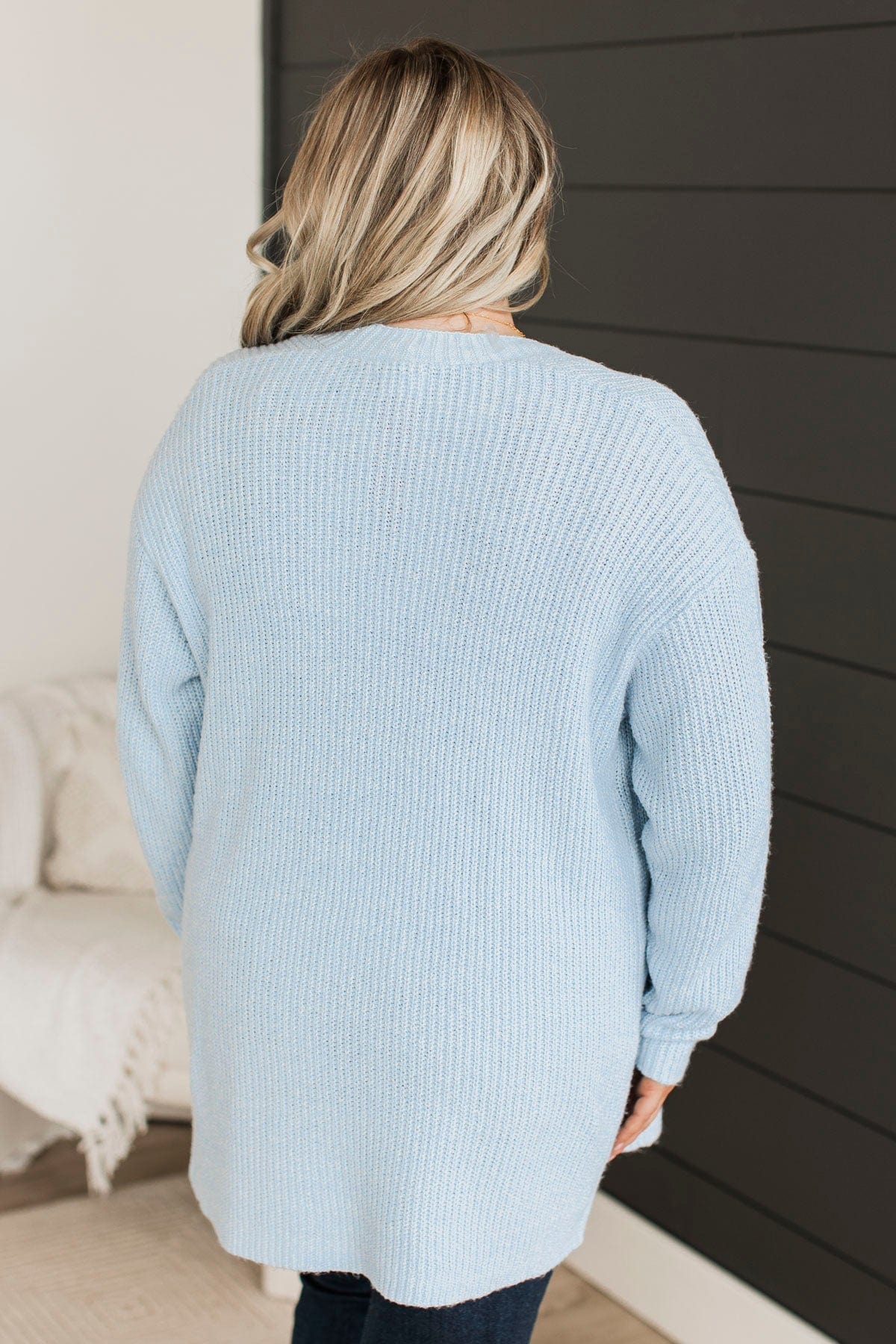 Take Me Places Knit Cardigan- Baby Blue - Image 9