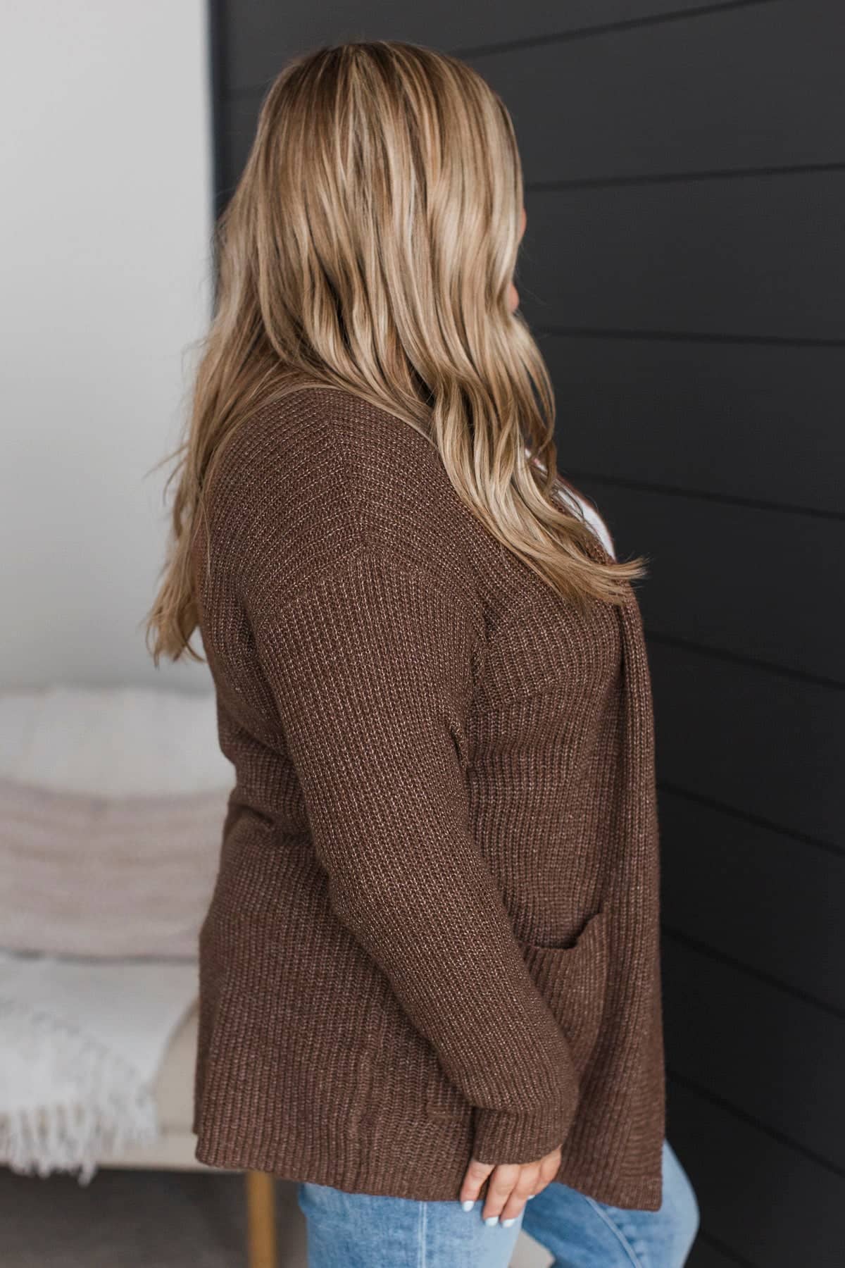 Take Me Places Knit Cardigan- Brown - Image 5