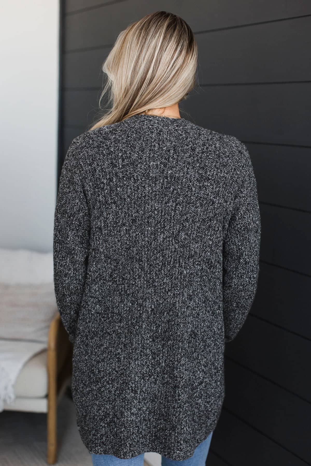 Take Me Places Knit Cardigan- Charcoal - Image 7