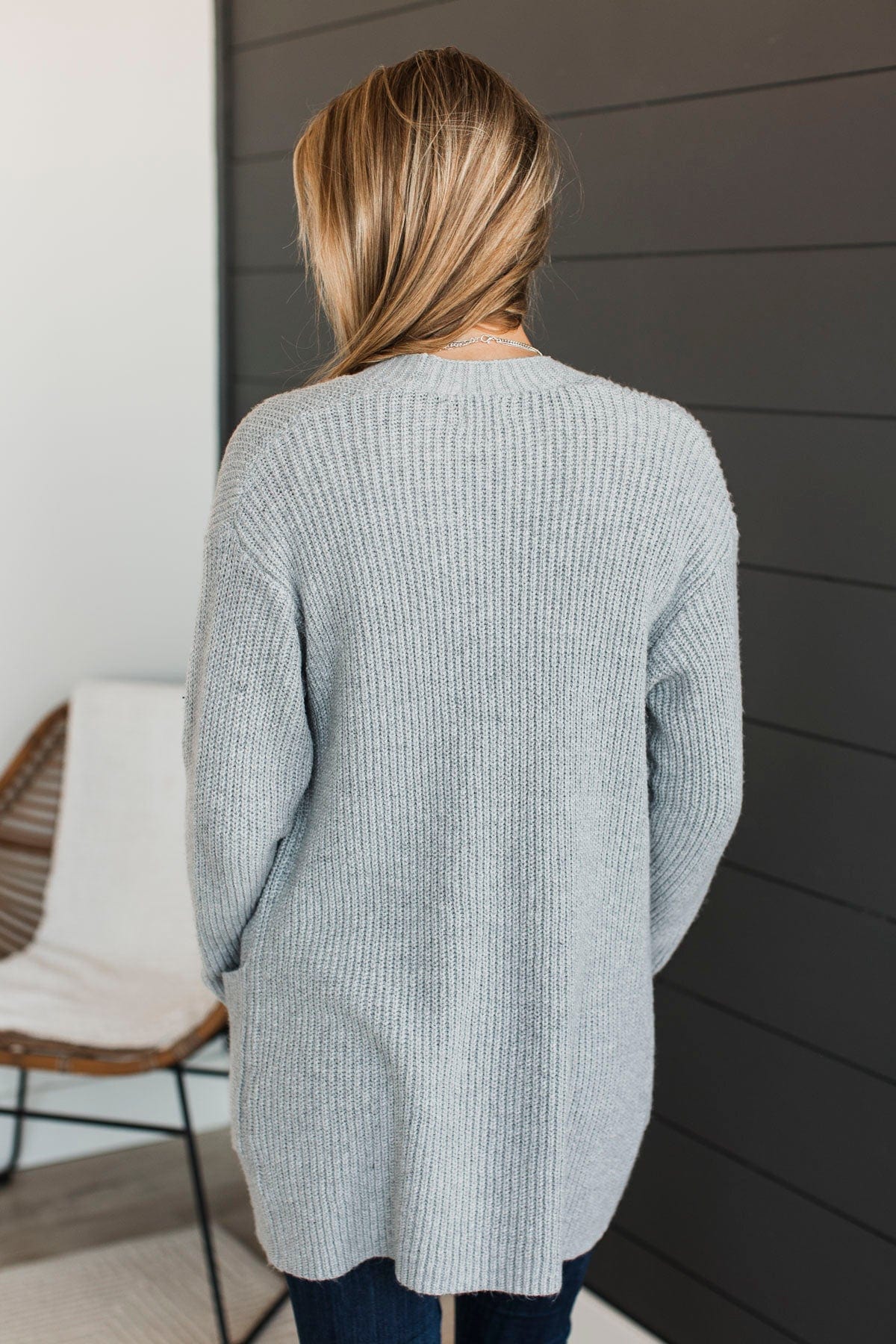 Take Me Places Knit Cardigan- Heather Grey - Image 7