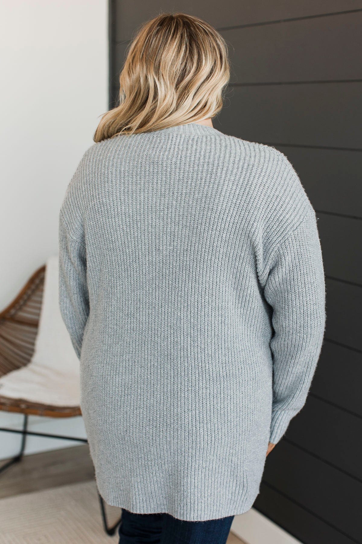 Take Me Places Knit Cardigan- Heather Grey - Image 8