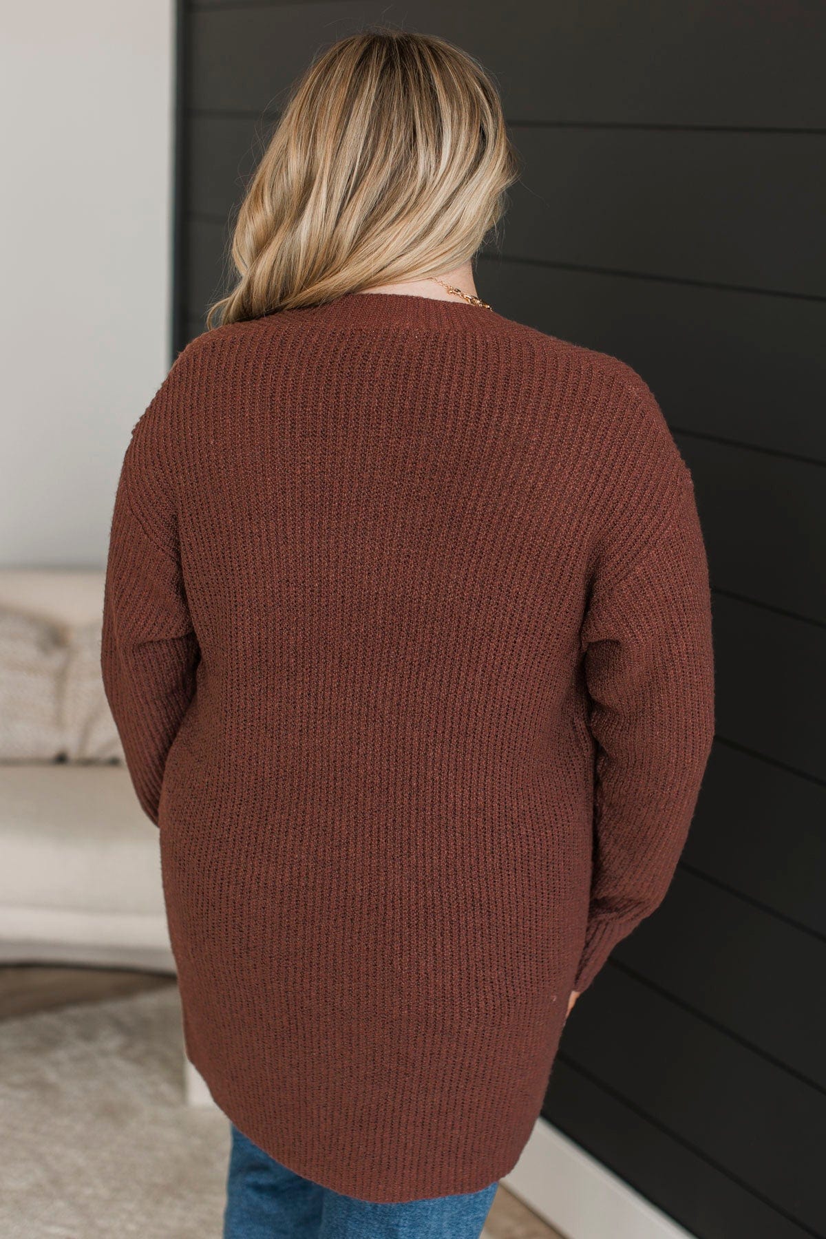 Take Me Places Knit Cardigan- Red Bean - Image 8