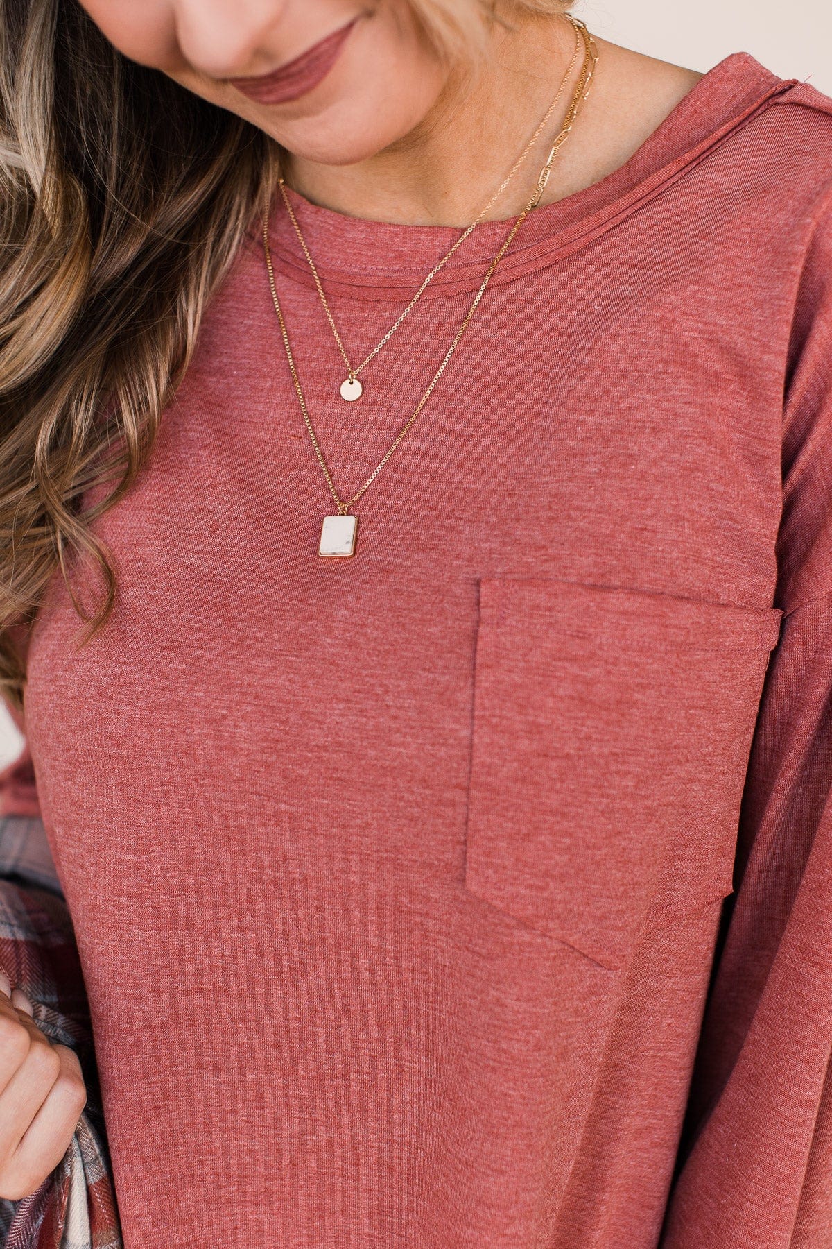 Take Notice 3-Tier Necklace & Earring Set- Gold - Image 2