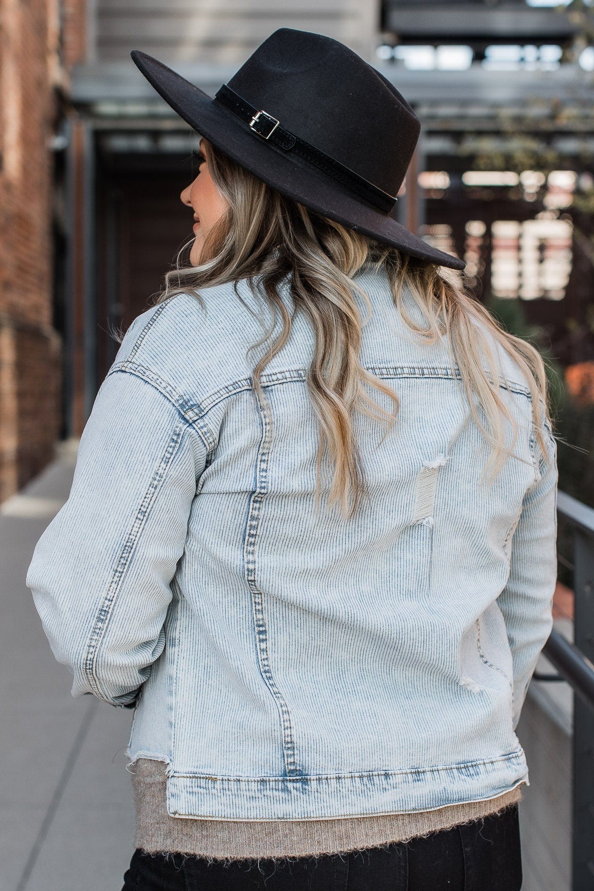 Take The Hint Corduroy Jacket- Light Denim - Image 8