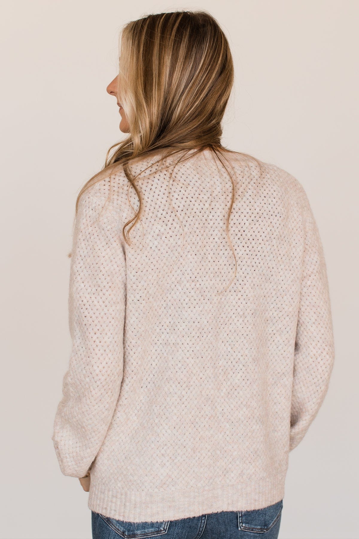 Taking It All In Button Cardigan- Oatmeal - Image 10
