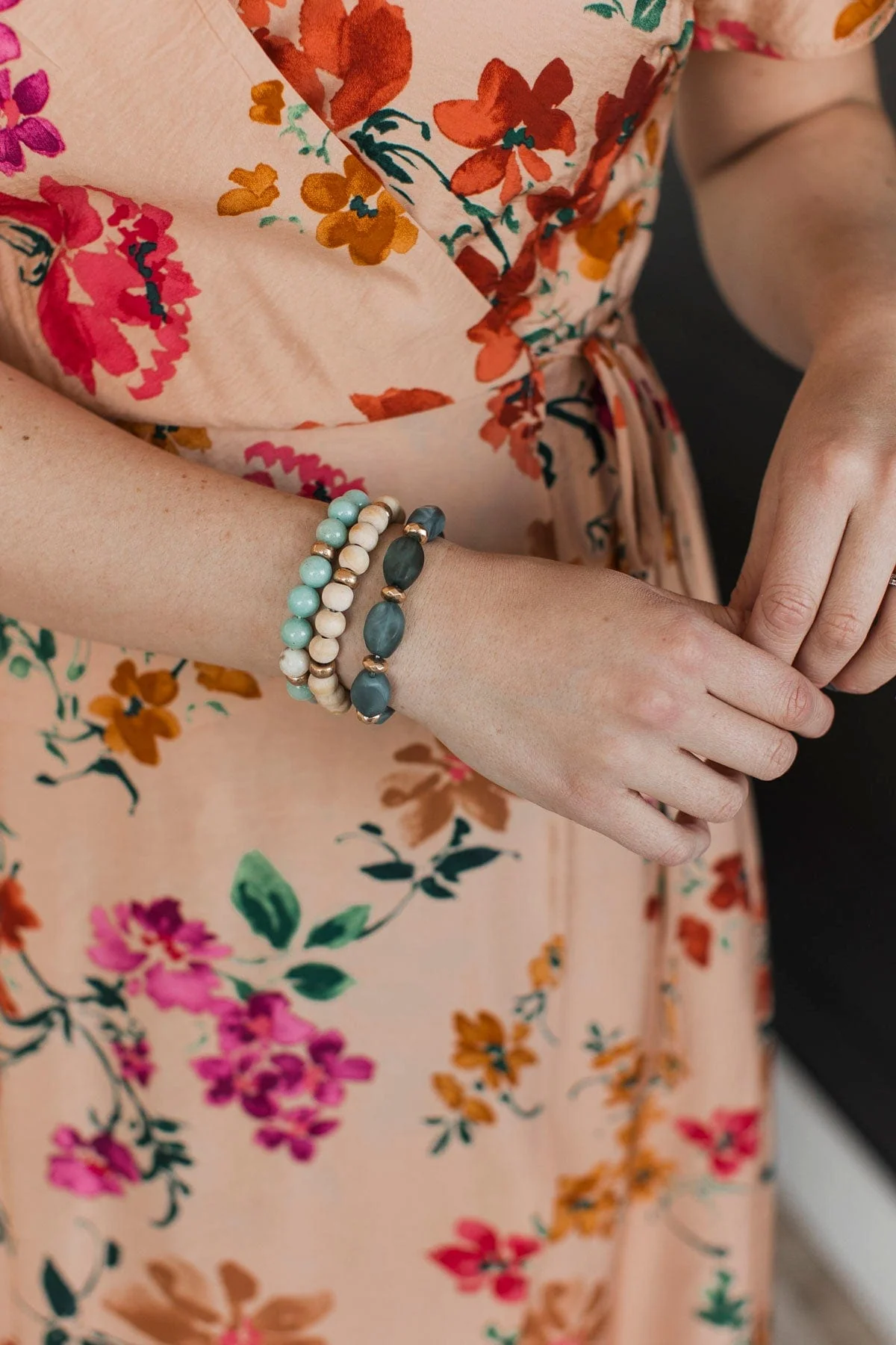 Talk The Talk Stackable Bracelet Set- Mint - Image 2