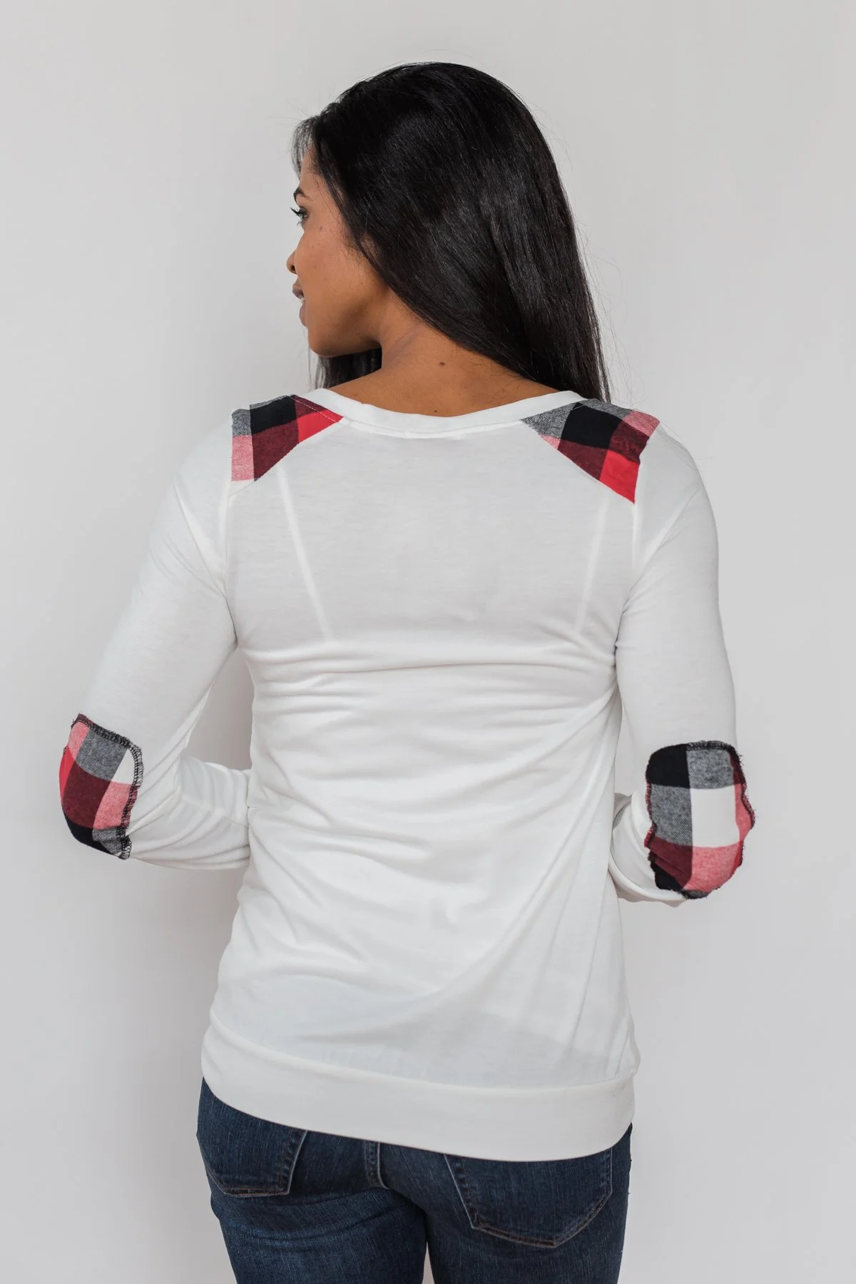 Tangled Up in Plaid Top- Ivory - Image 14