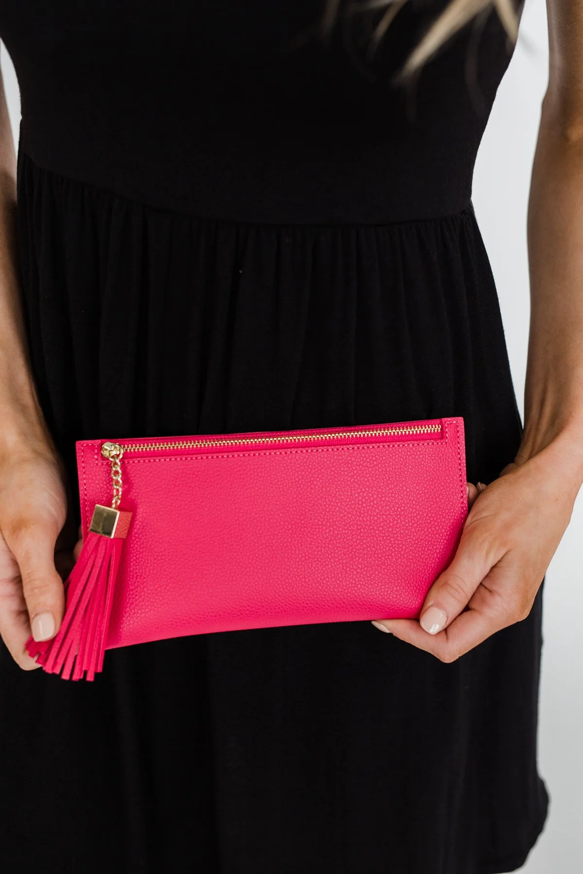 Tassel Clutch- Fuchsia - Image 2