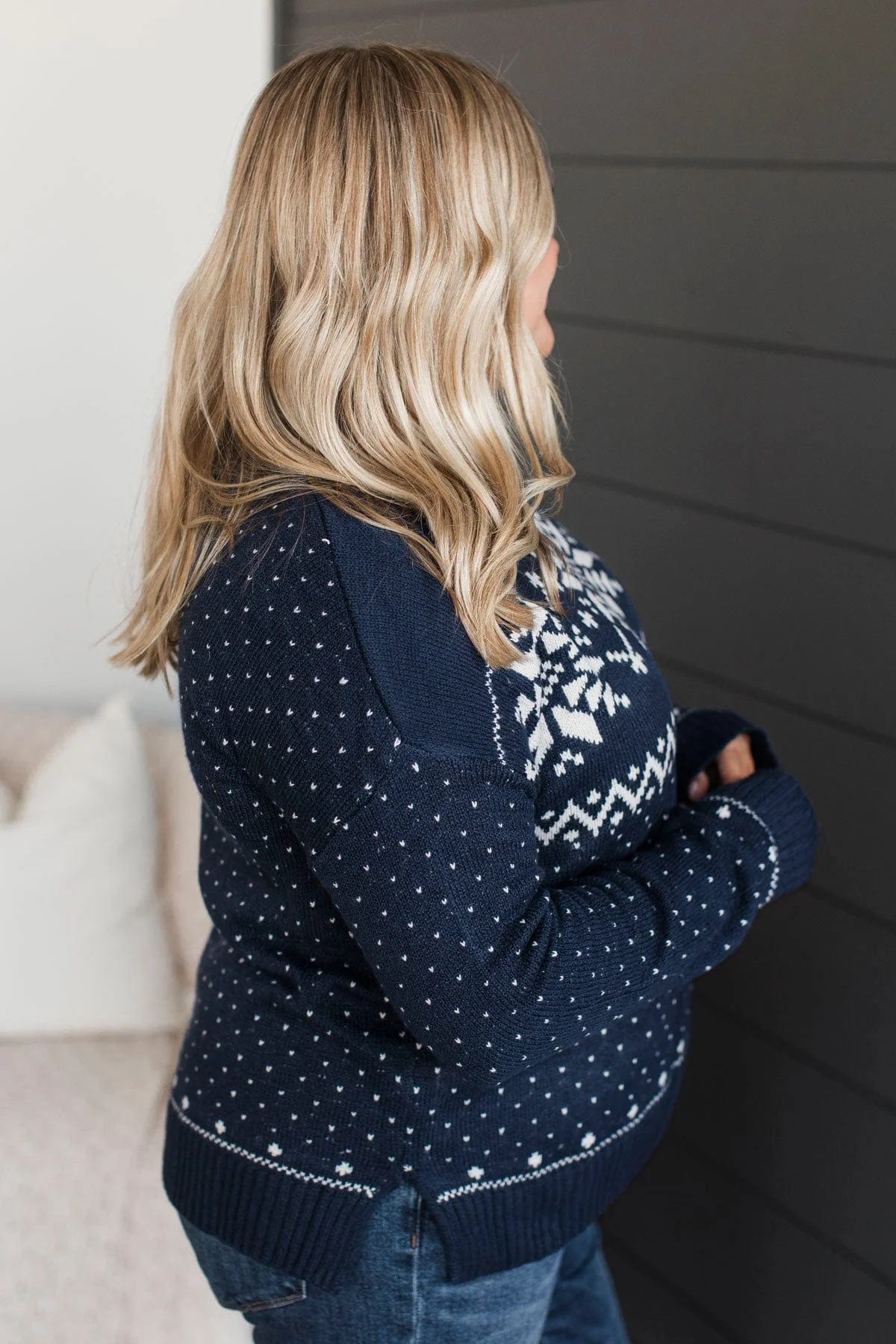 Taste Of Winter Knit Sweater- Navy - Image 5
