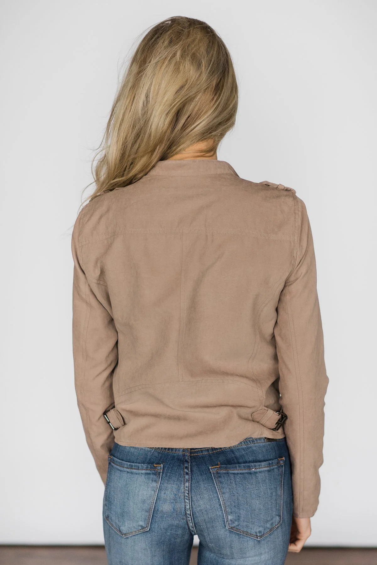 Taupe Moto Jacket - Image 5
