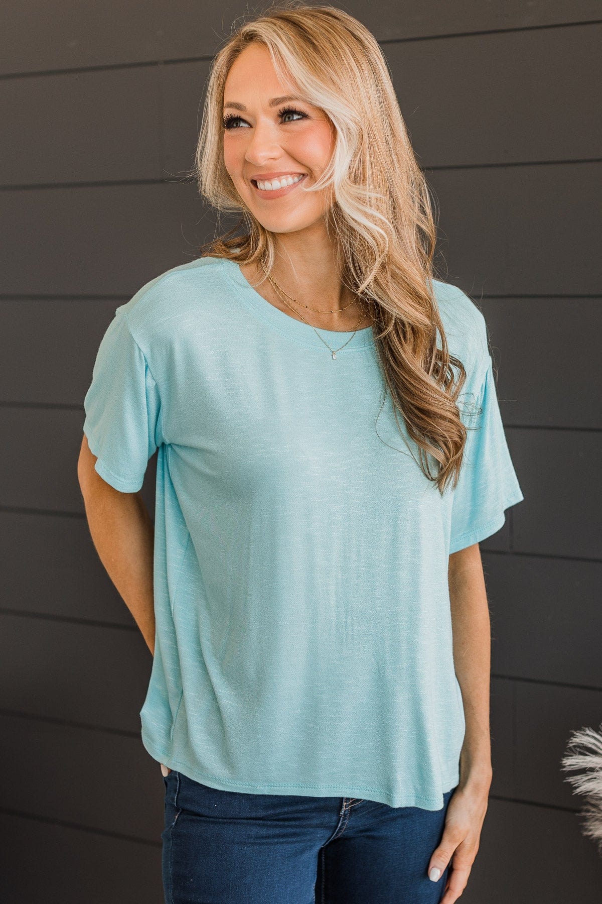 Tearing Down Boundaries Knit Top- Light Blue - Image 3