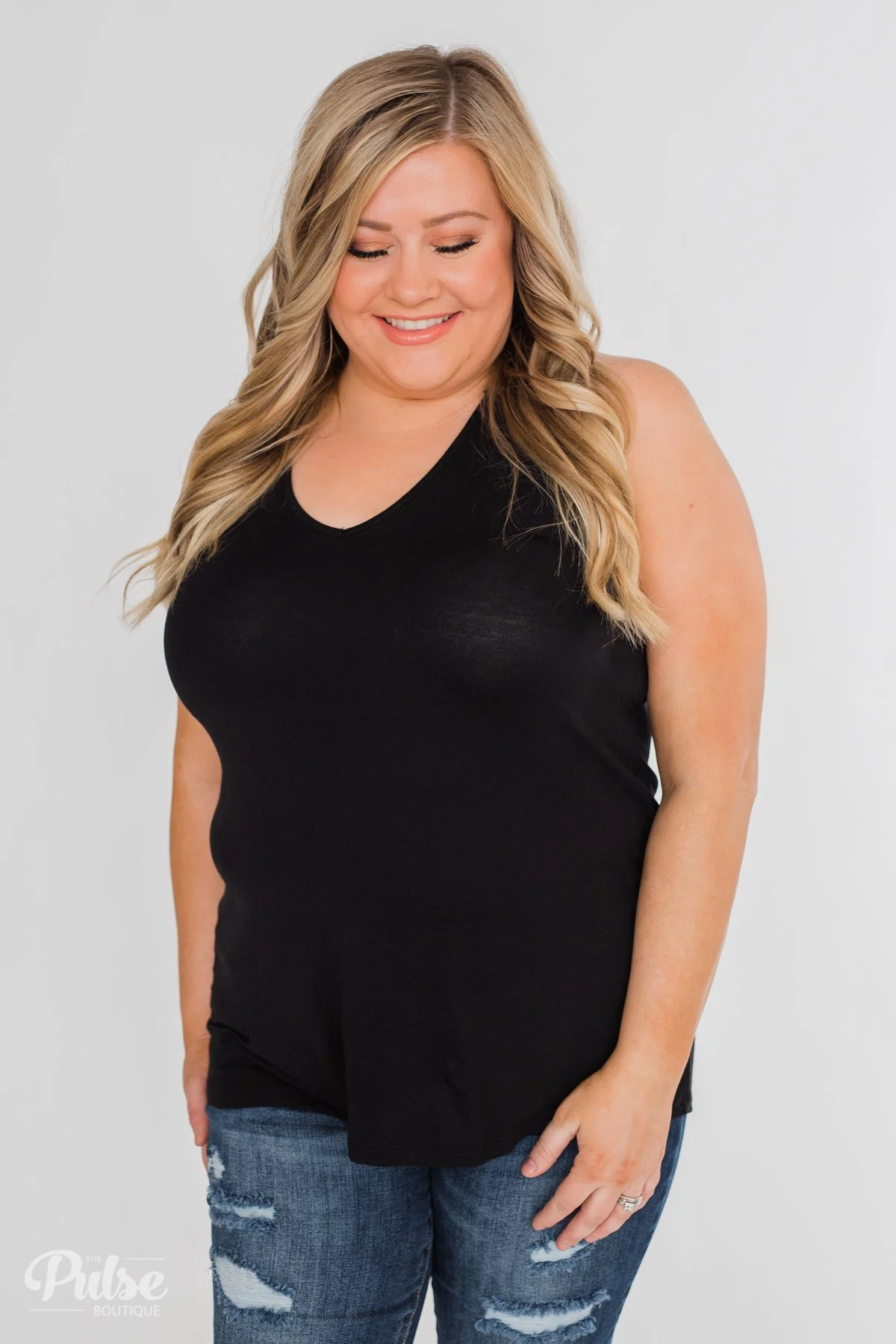 Tell Me Again Crochet Knit Tank Top- Black - Image 17