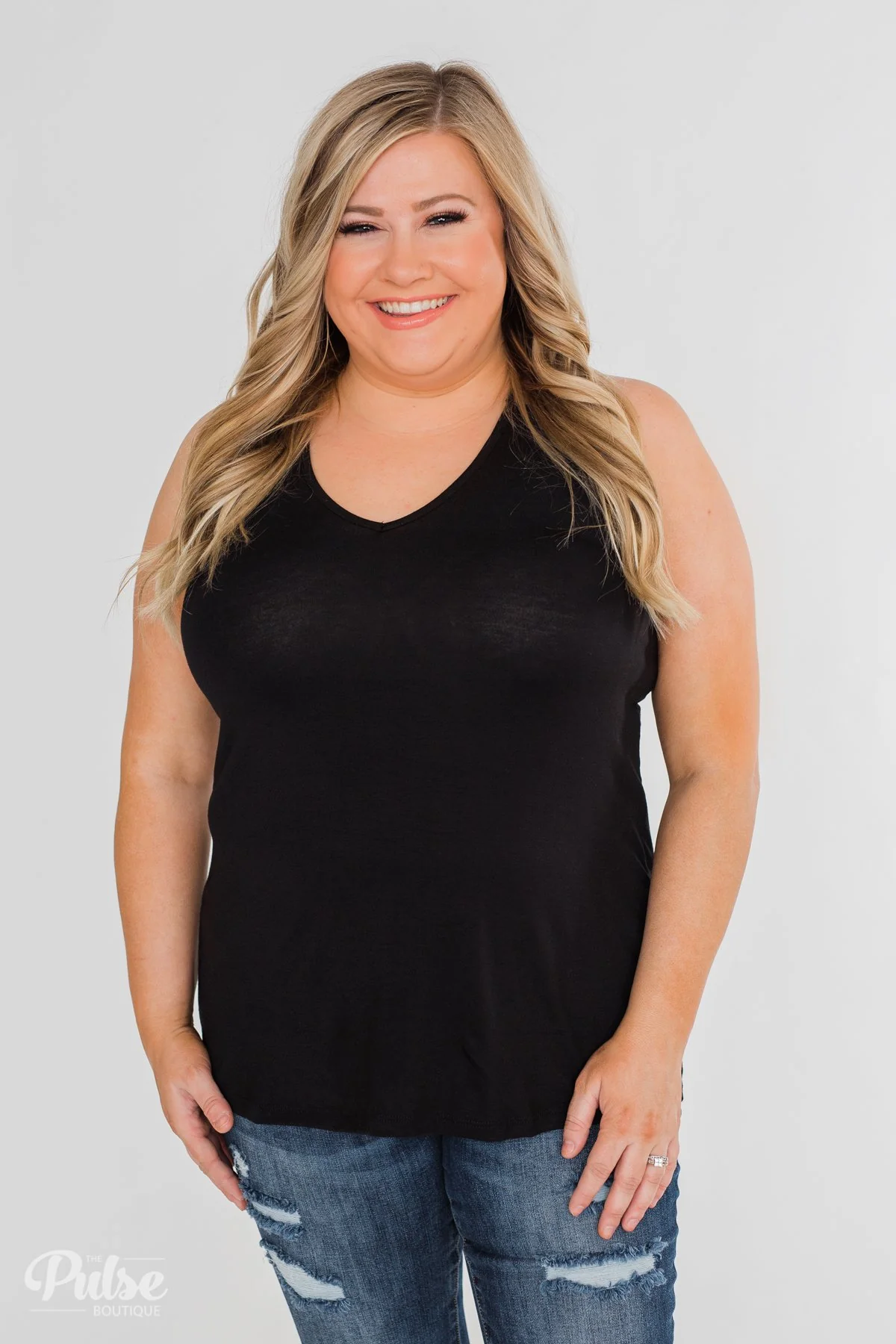 Tell Me Again Crochet Knit Tank Top- Black - Image 8