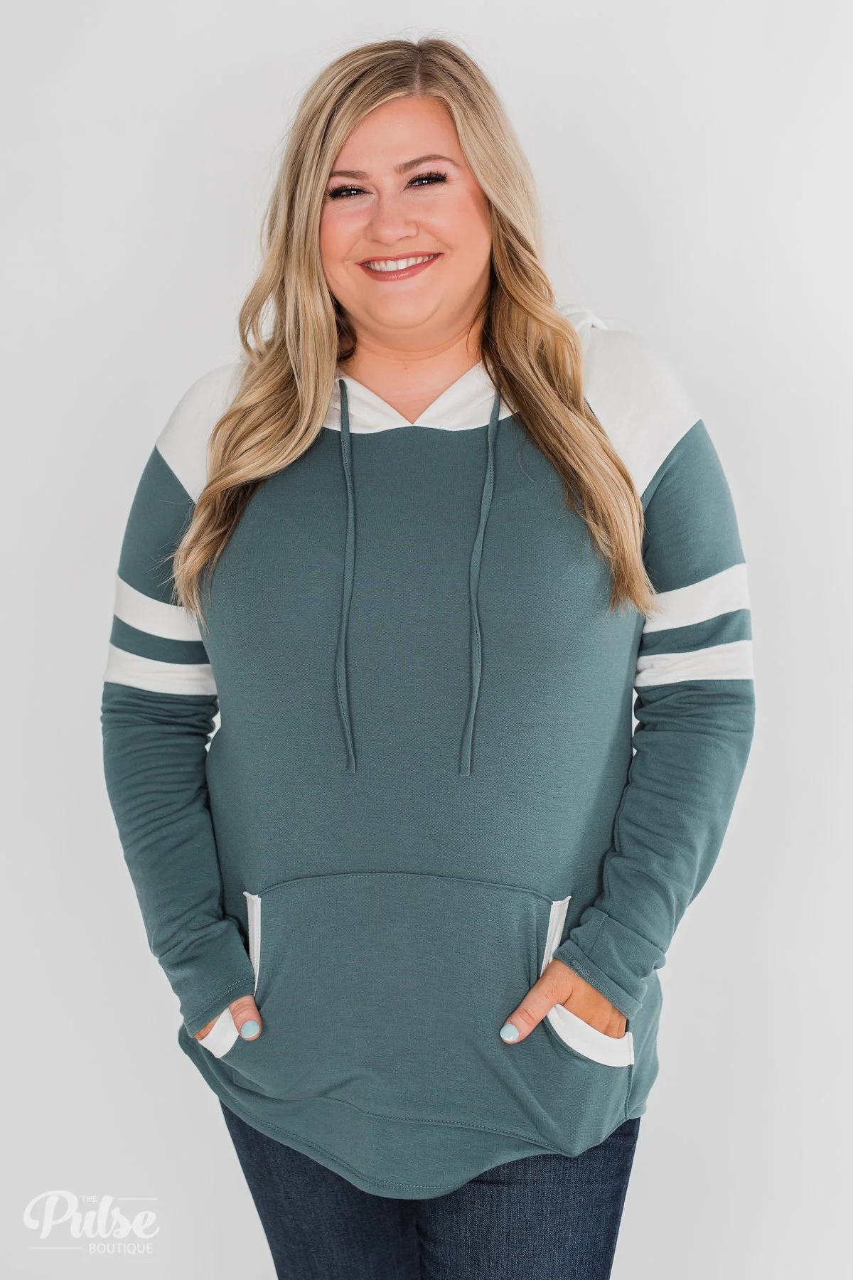 Tempting in Teal Lightweight Hoodie - Dark Teal - Image 11