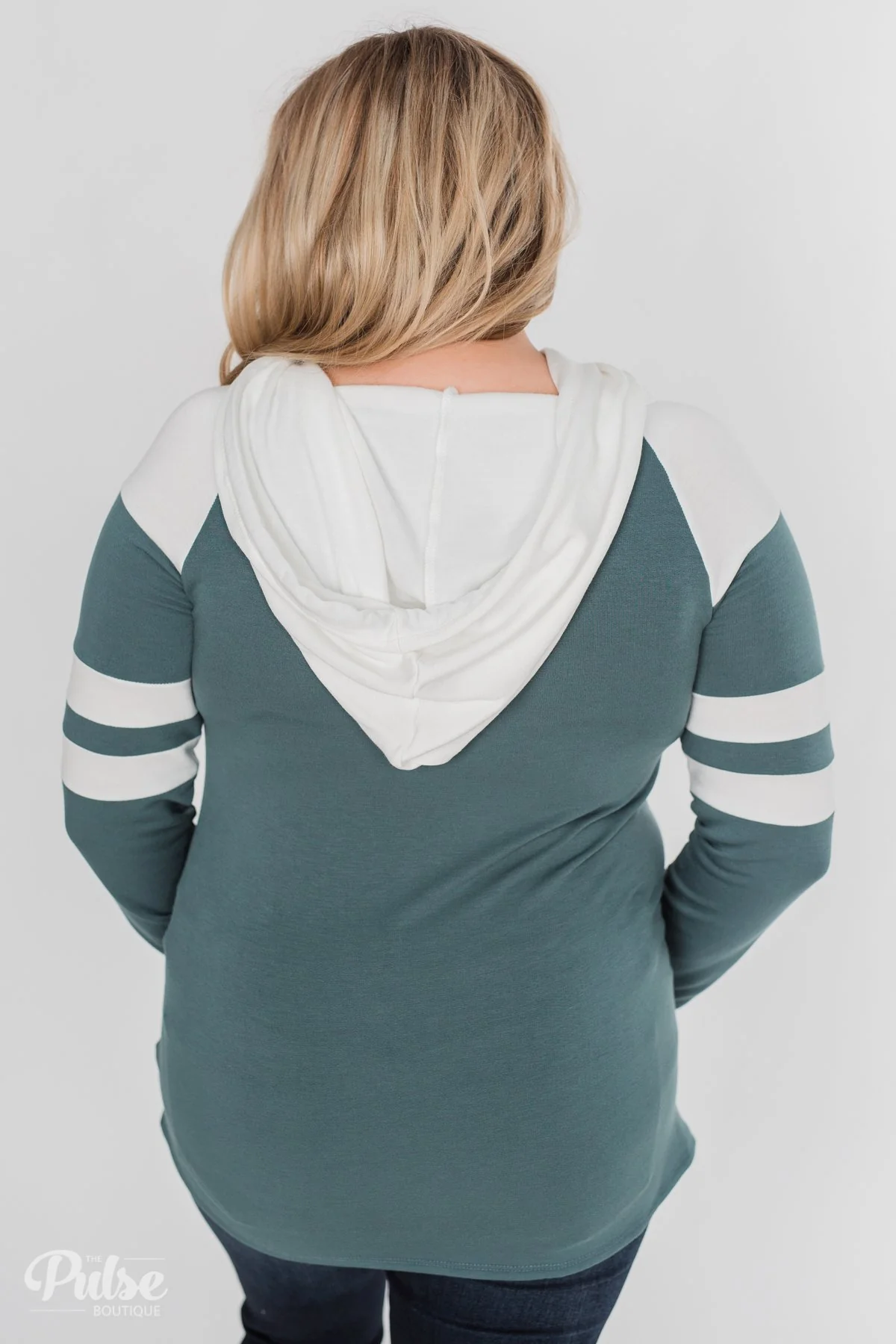 Tempting in Teal Lightweight Hoodie - Dark Teal - Image 13