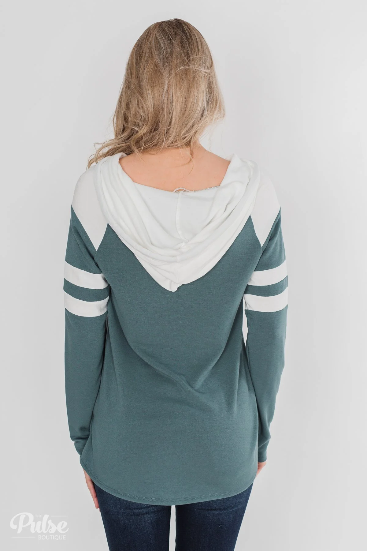 Tempting in Teal Lightweight Hoodie - Dark Teal - Image 8