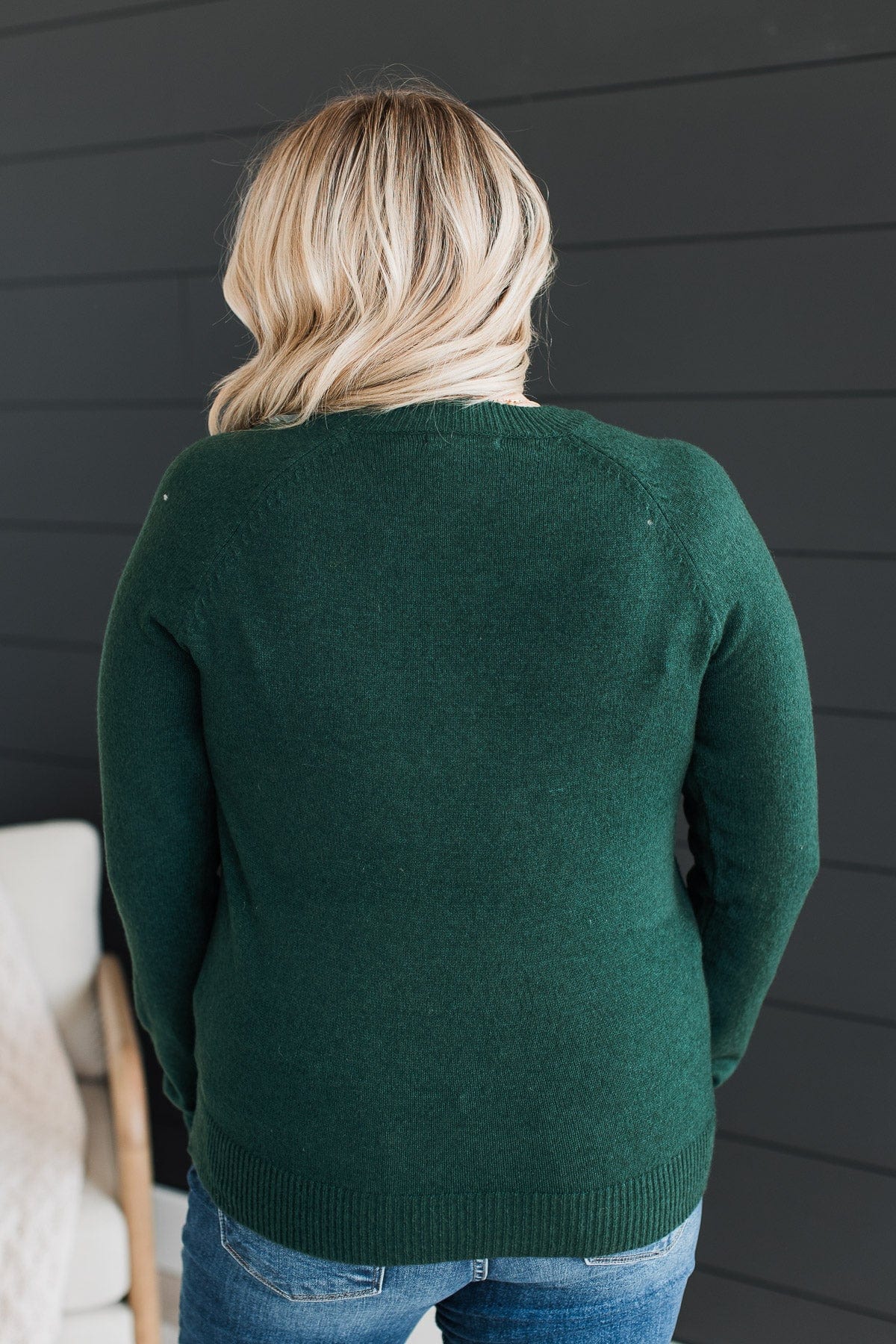Tender Thoughts Knit Sweater- Forest Green - Image 8