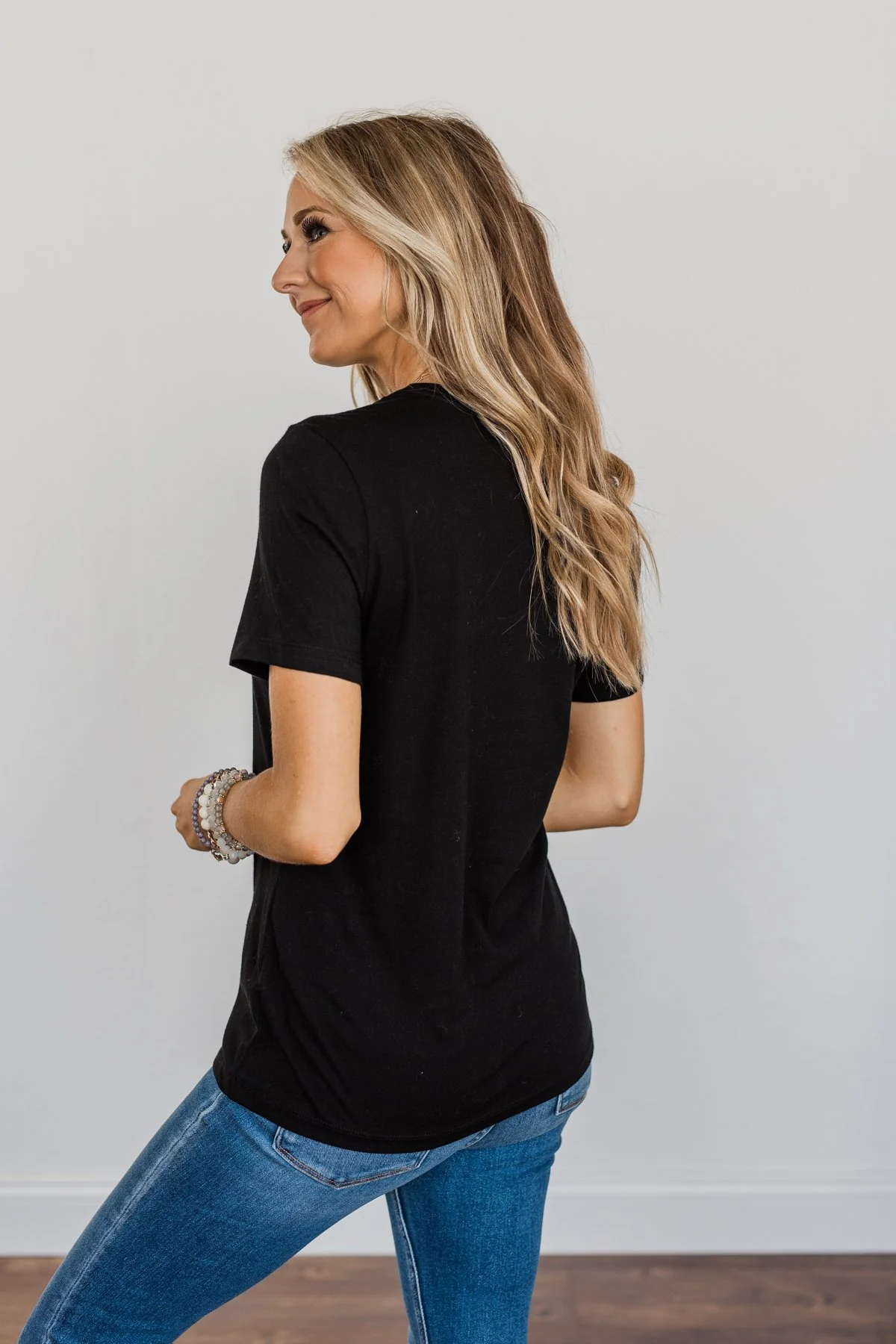 "Thankful, Blessed & Kind Of A Mess Mama" Graphic Top- Black - Image 7