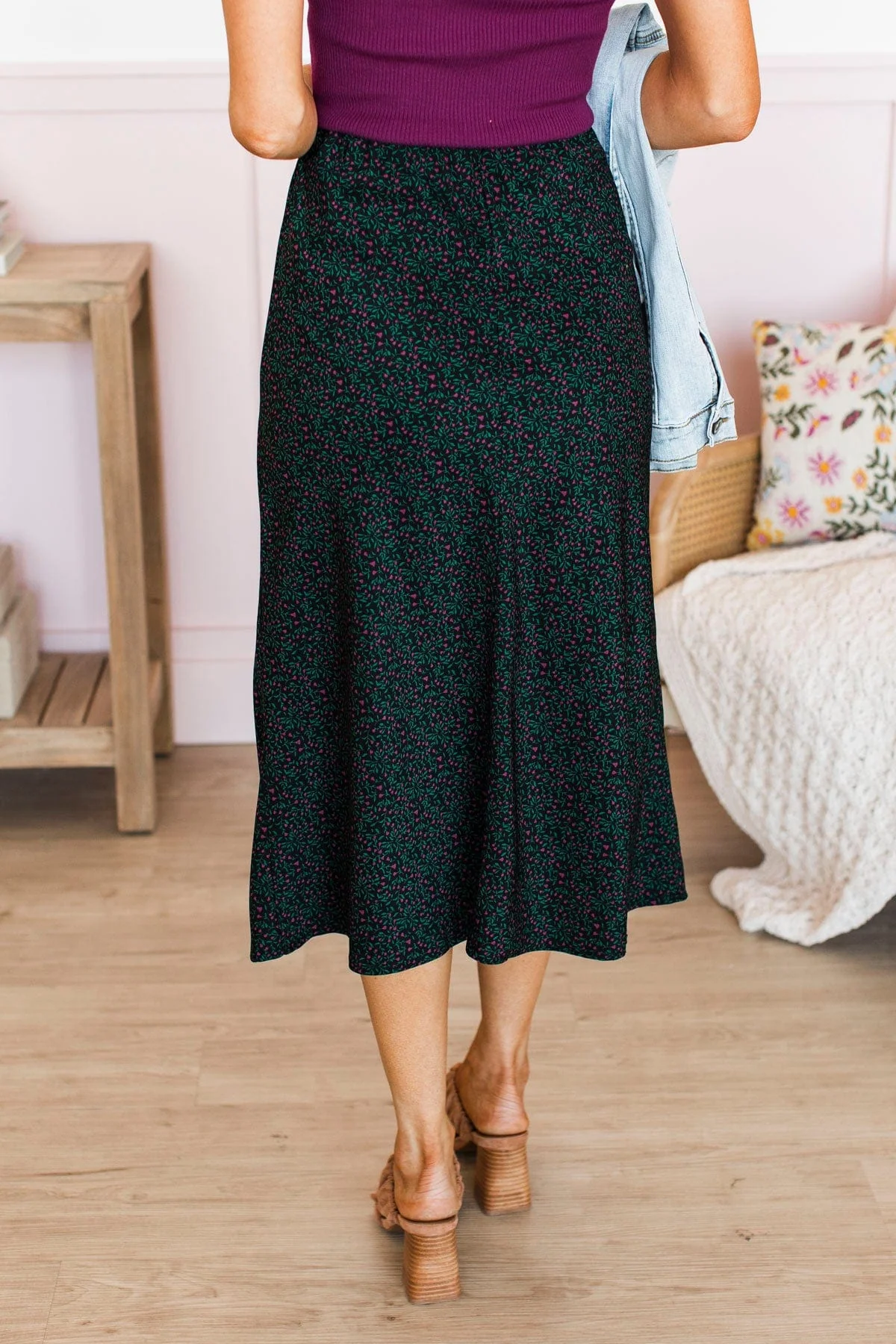 The Best Yet Floral Skirt- Black - Image 10