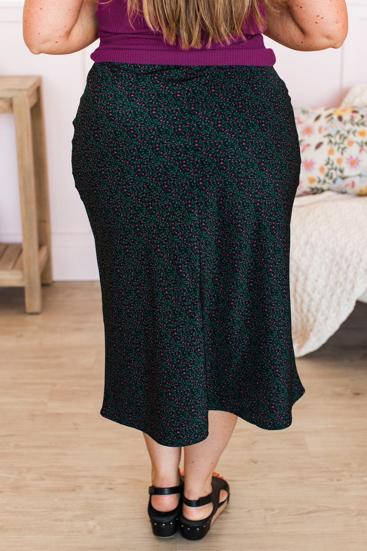 The Best Yet Floral Skirt- Black - Image 11