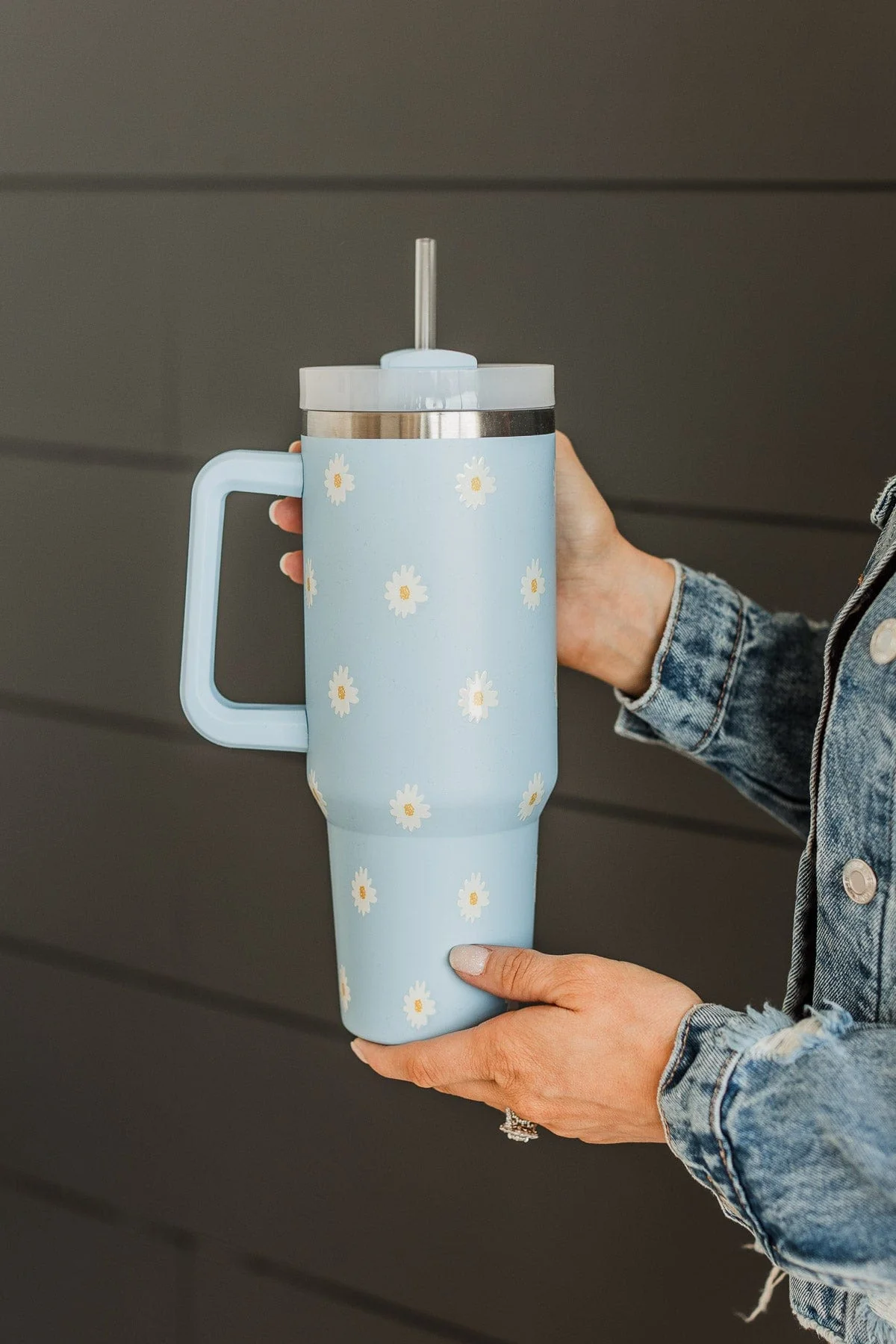 The Darling Effect Travel Tumbler- Blue Daisy - Image 2