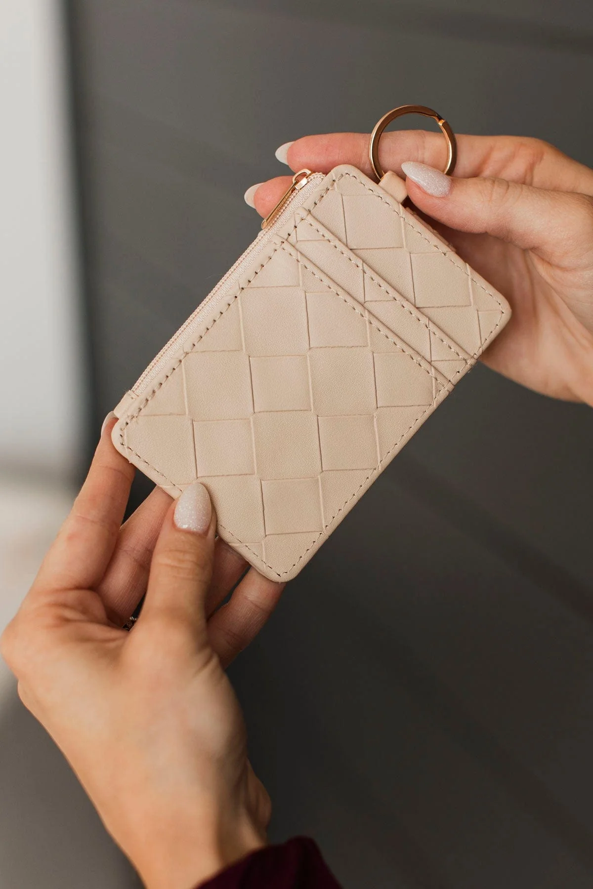 The Darling Effect Woven Keychain Card Wallet- Oat - Image 2
