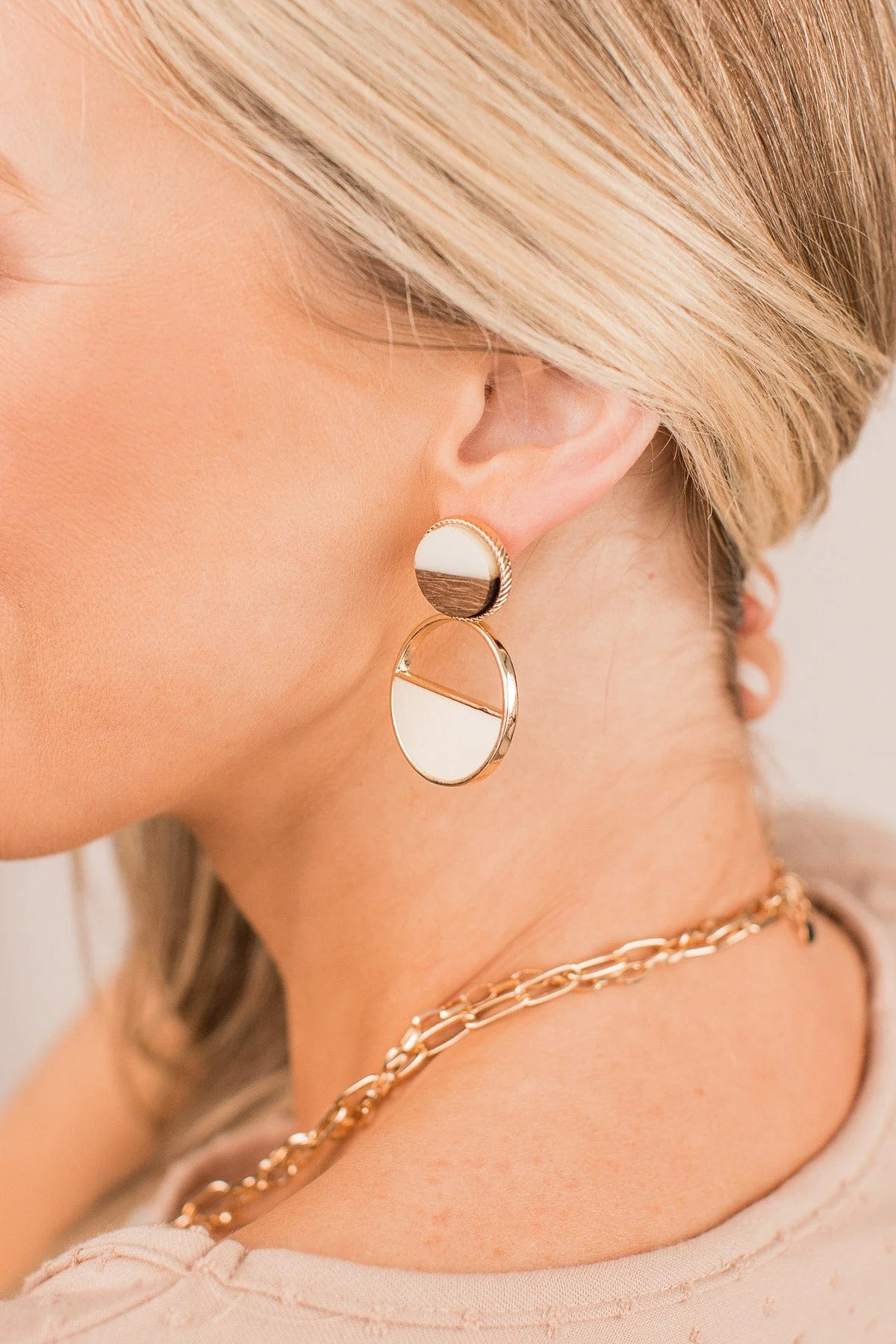 The Finer Things In Life Dangle Earrings- Gold - Image 4