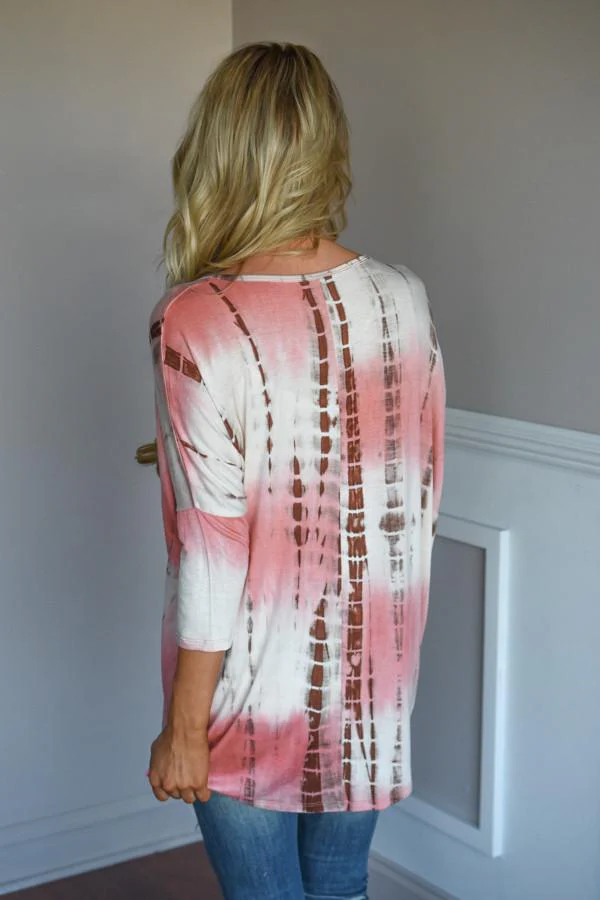 The Girl Loves Pink Top ~ Tie Die - Image 4