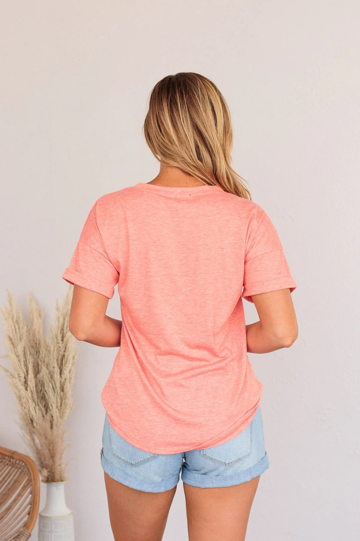 The Night Takes Us Away Top- Coral - Image 12