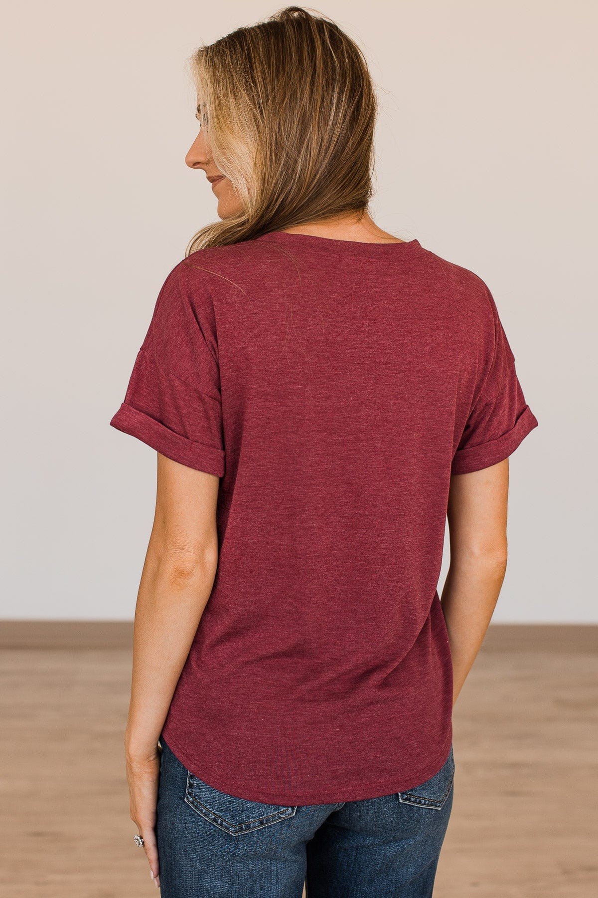 The Night Takes Us Away Top- Dark Berry - Image 9